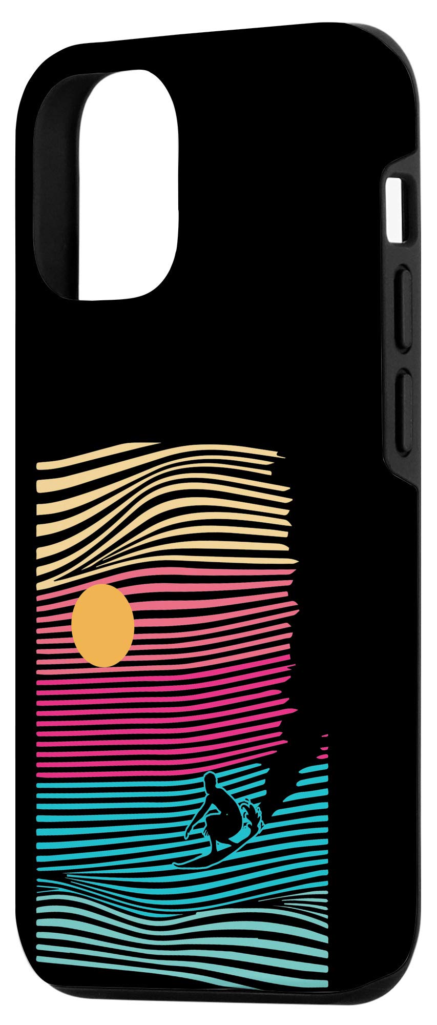 iPhone 12/12 Pro Case - Retro Surfing Waves Design - Perfect Gift for Surfers & Beach Lovers - Durable Protection for Daily Use, Travel & Outdoor Activities