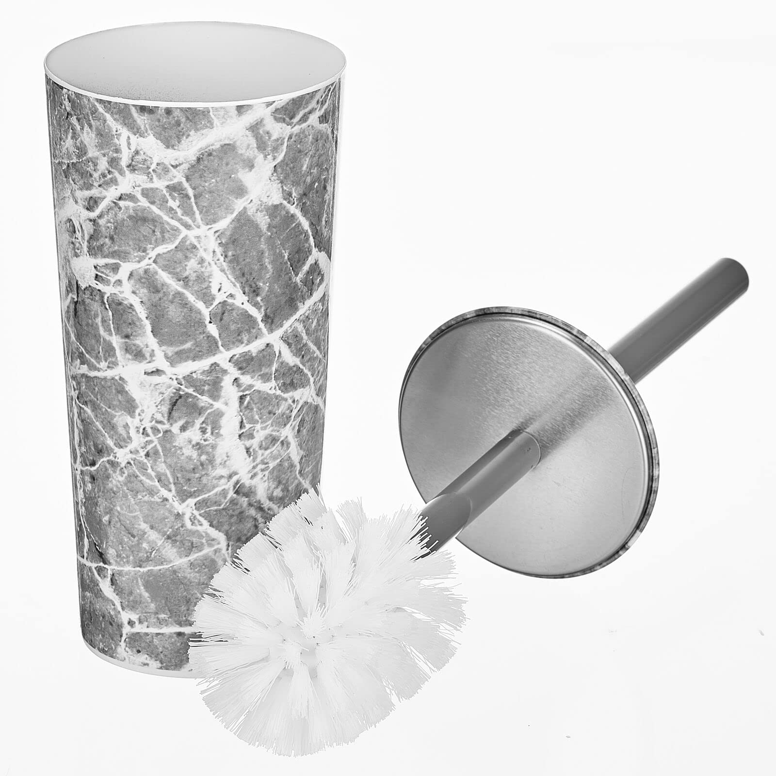 Stainless Steel Toilet Brush Set with Holder - Heavy Duty Bathroom Cleaner for Modern Homes