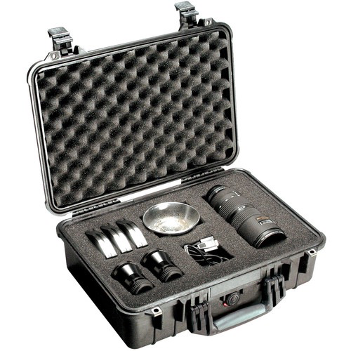 Pelican 1500 Protective Case with Customizable Foam Insert - Waterproof & Crushproof Hard Case for Camera, Drone & Electronics (Black) - Perfect for Travel, Outdoor Adventures & Equipment Storage