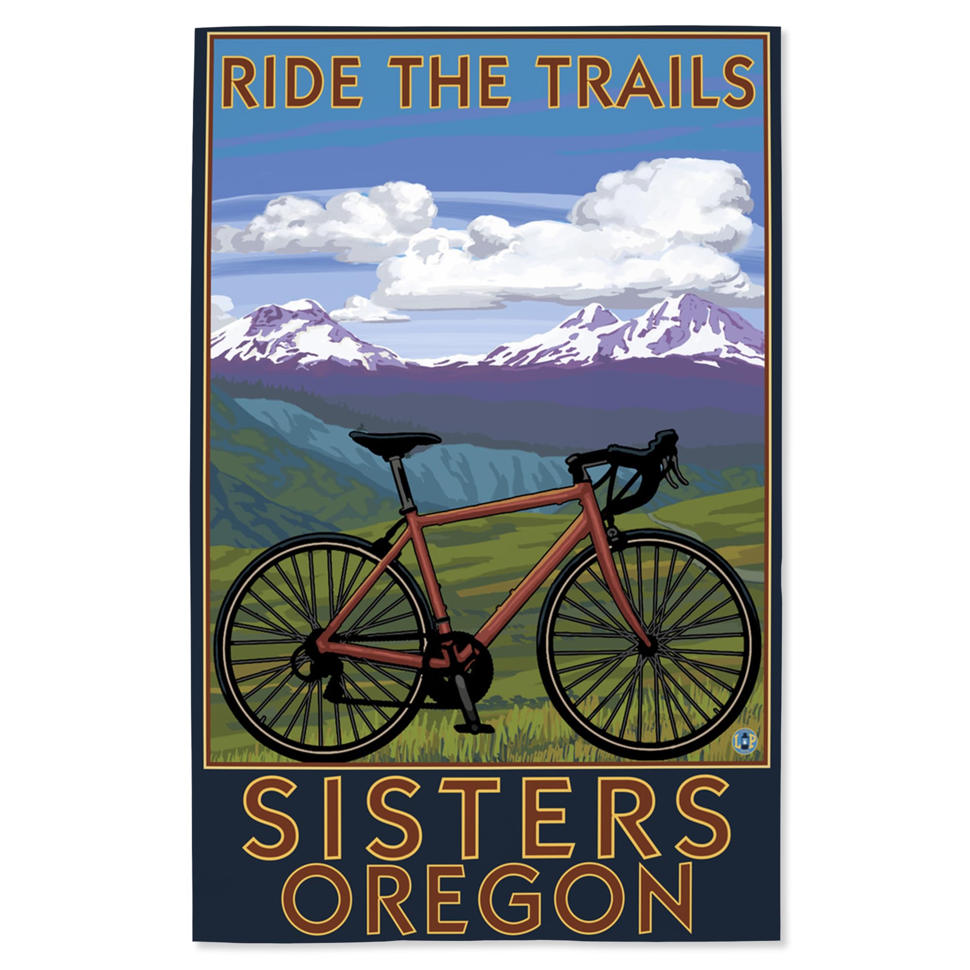 Lantern Press 16x24 Inch Giclee Art Print - Sisters Oregon Mountain Bike Wall Decor - Perfect for Living Room, Bedroom & Office Wall Art