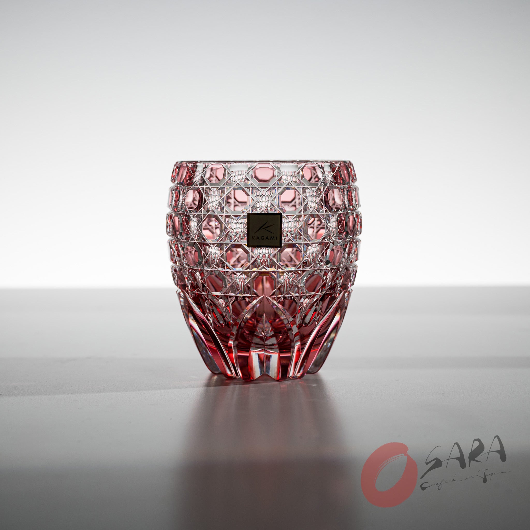 Premium KAGAMI Crystal Whiskey Glasses Set - Elegant Japanese Saika Design for Bourbon, Scotch & Cocktails - Perfect for Gifts, Home Bar & Entertaining