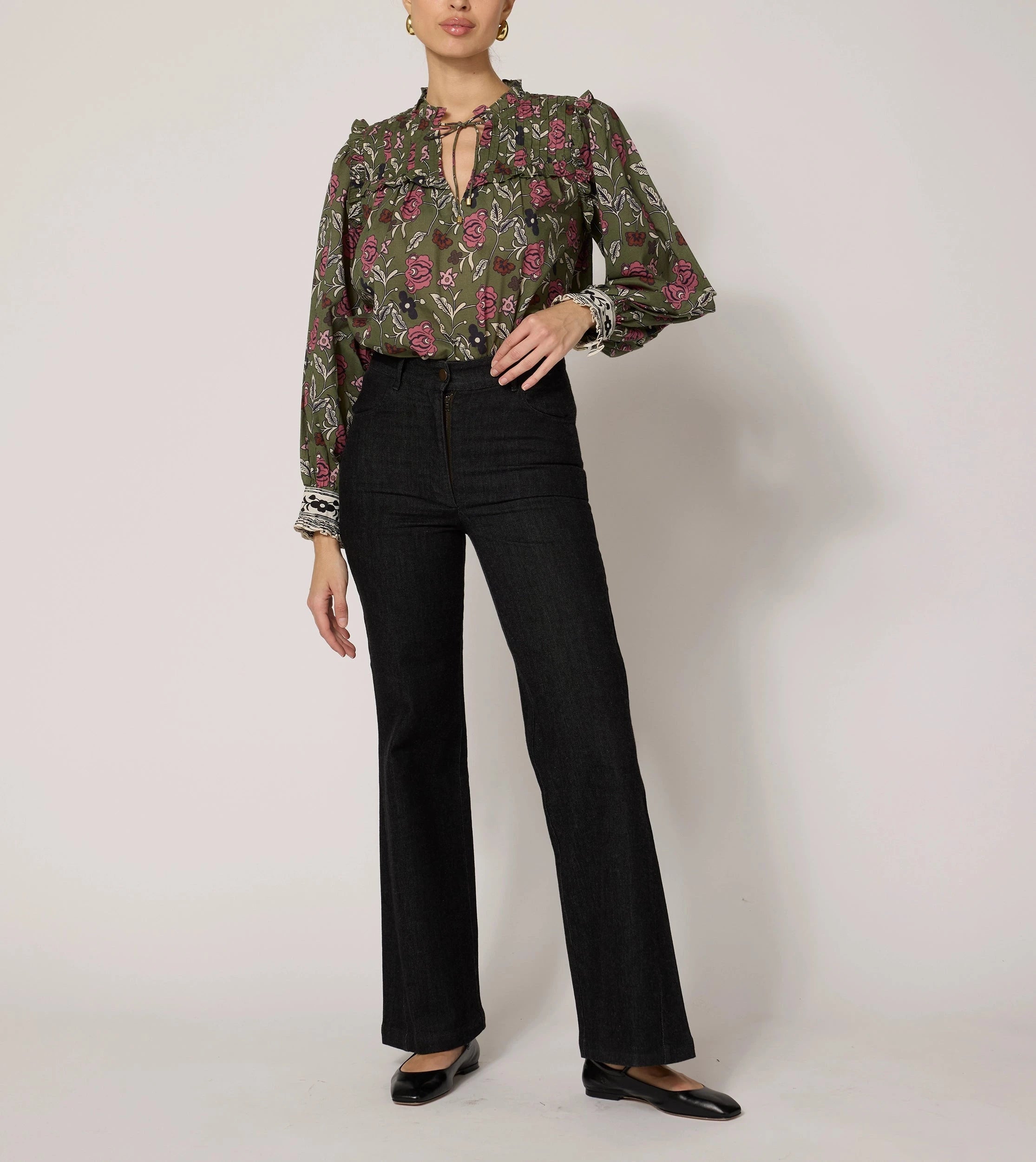 Leni Blouse | Floral Print Women's Top | Elegant & Comfortable Blouse for Casual Wear, Office & Date Night
