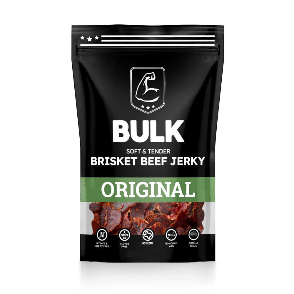 Original Pepper Brisket Beef Jerky - Bulk Pack | High Protein, Low Carb Snack for Hiking, Camping & Road Trips