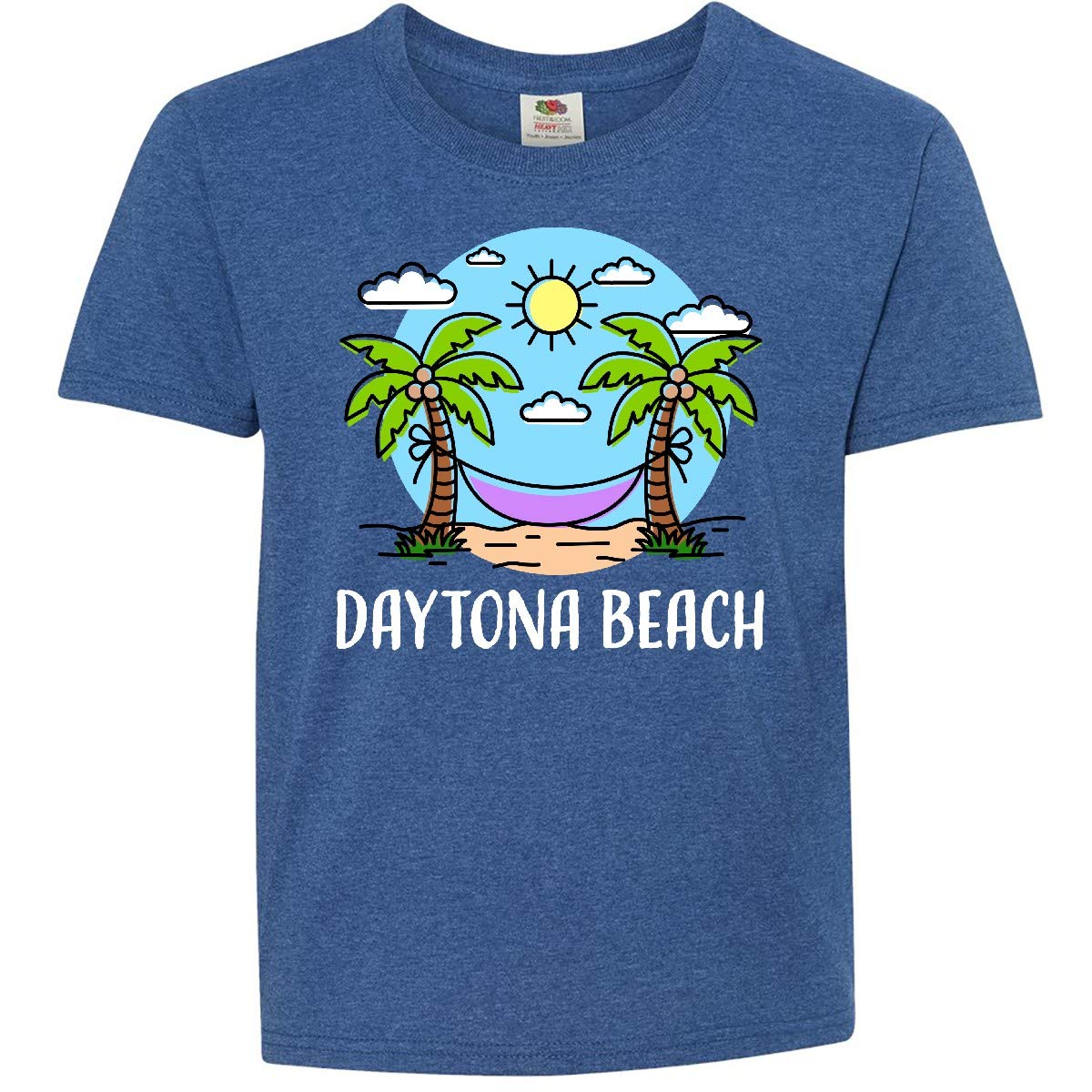 Inktastic Summer Vacation in Daytona Beach Youth T-Shirt - Fun Florida Beach Trip Graphic Tee for Kids & Teens - Perfect for Summer Camp, Beach Outings & Family Vacations