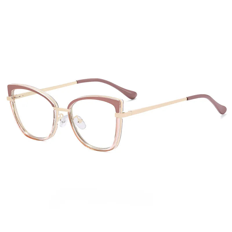 CCspace Women's Full Rim Square Titanium Eyeglasses Frame 56966 - Lightweight & Durable Glasses for Work, Reading & Fashion