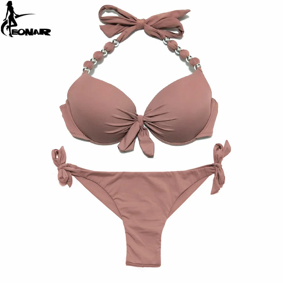 EONAR Push Up Bikini Set for Women - Sexy Brazilian Cut Bandage Swimwear with High Waist Bottom | Perfect for Beach, Pool Party & Summer Vacation