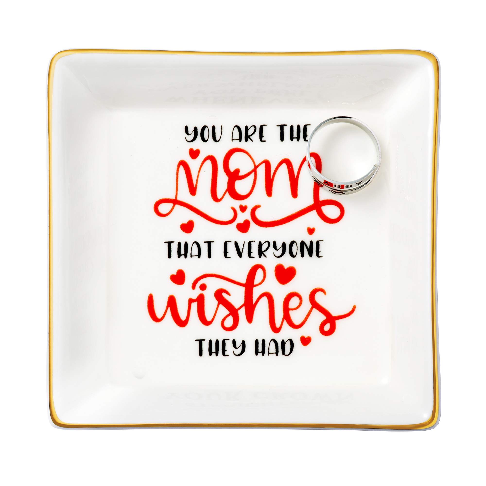 Elegant Jewelry Tray - Perfect Gift for Mom, Mother's Day, Birthday & Christmas - Organize Rings, Necklaces, Bracelets & Earrings - Thoughtful Present for Special Women in Your Life - Ideal for Dresser Top, Vanity & Nightstand Organization