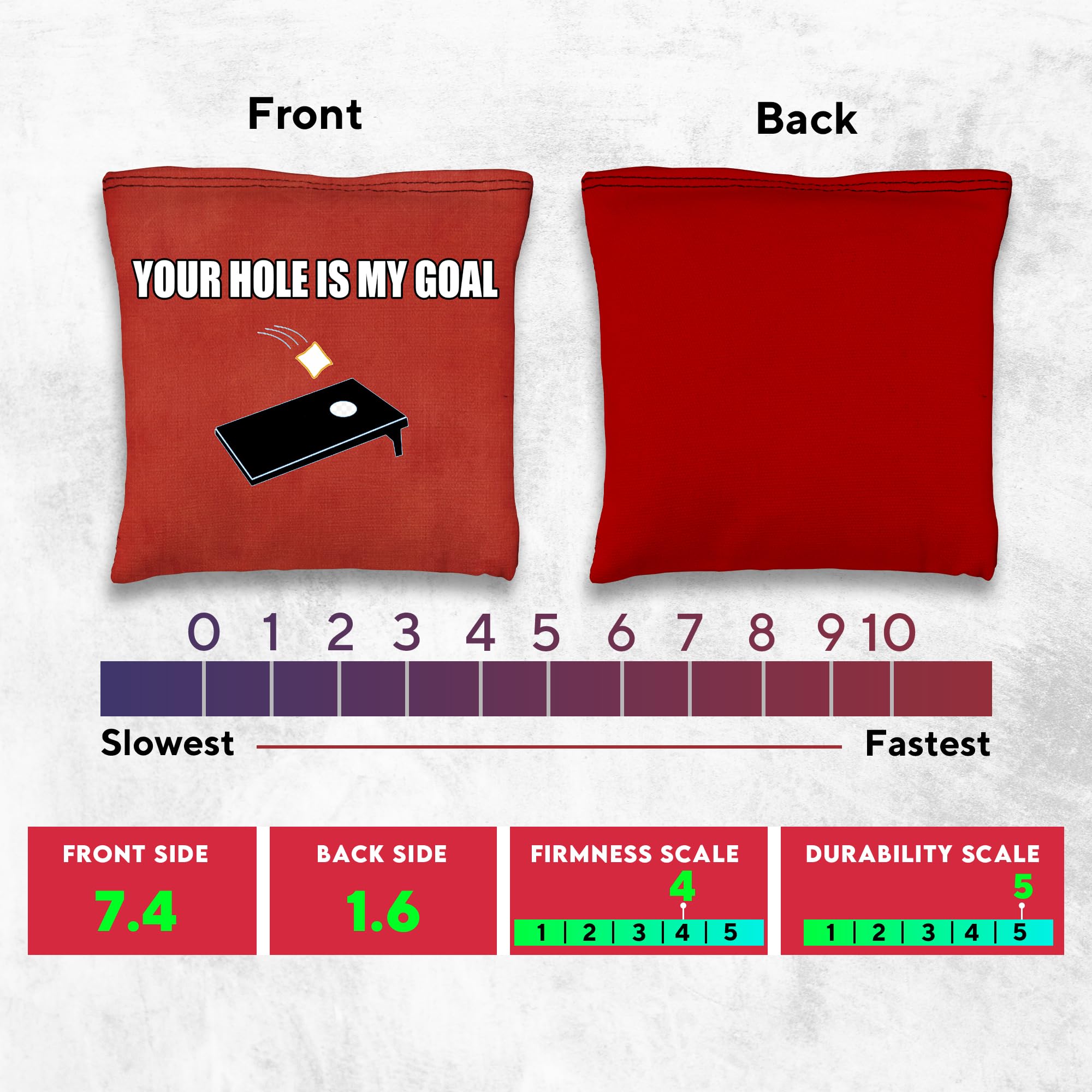 BackYardGamesUSA Professional Cornhole Bags Set of 8 - Regulation Tournament Slick & Stick Bean Bags for Outdoor Cornhole Games | Perfect for Backyard Parties, Tailgating & Family Gatherings