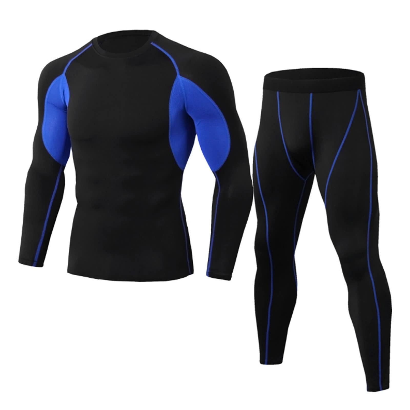 Women's & Men's 2-Piece Activewear Set - Quick-Dry Leggings & Long Sleeve Top for Yoga, Running, Cycling, Basketball & Gym Workouts | Comfortable Fitness Outfit for Sports & Casual Wear