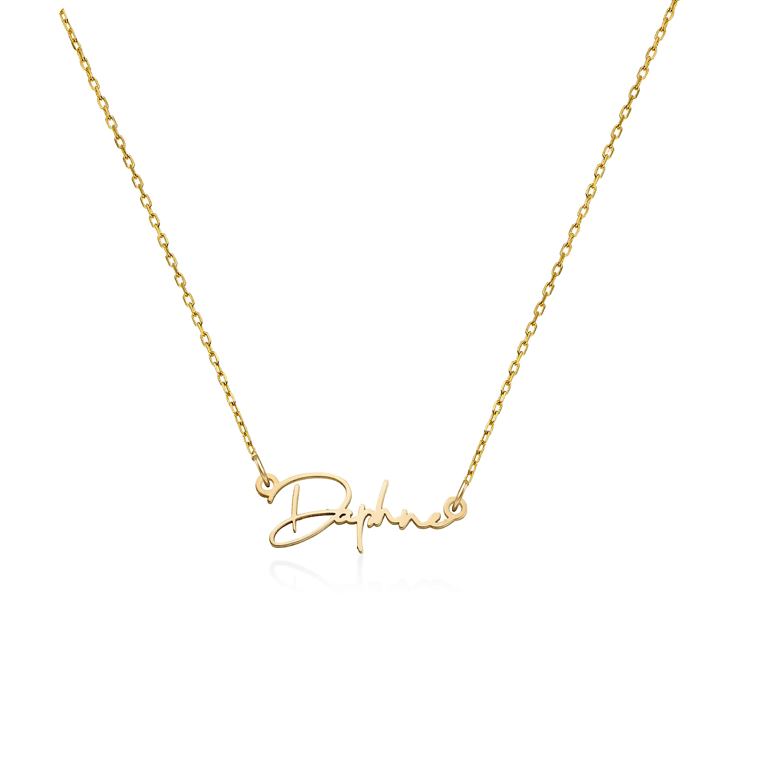 Belle Personalized Name Necklace - Custom Sterling Silver or Gold Plated Jewelry for Women - Signature Style Necklace Gift for Wife, Mother, Girlfriend - Perfect for Birthday, Anniversary, Mother's Day & Special Occasions