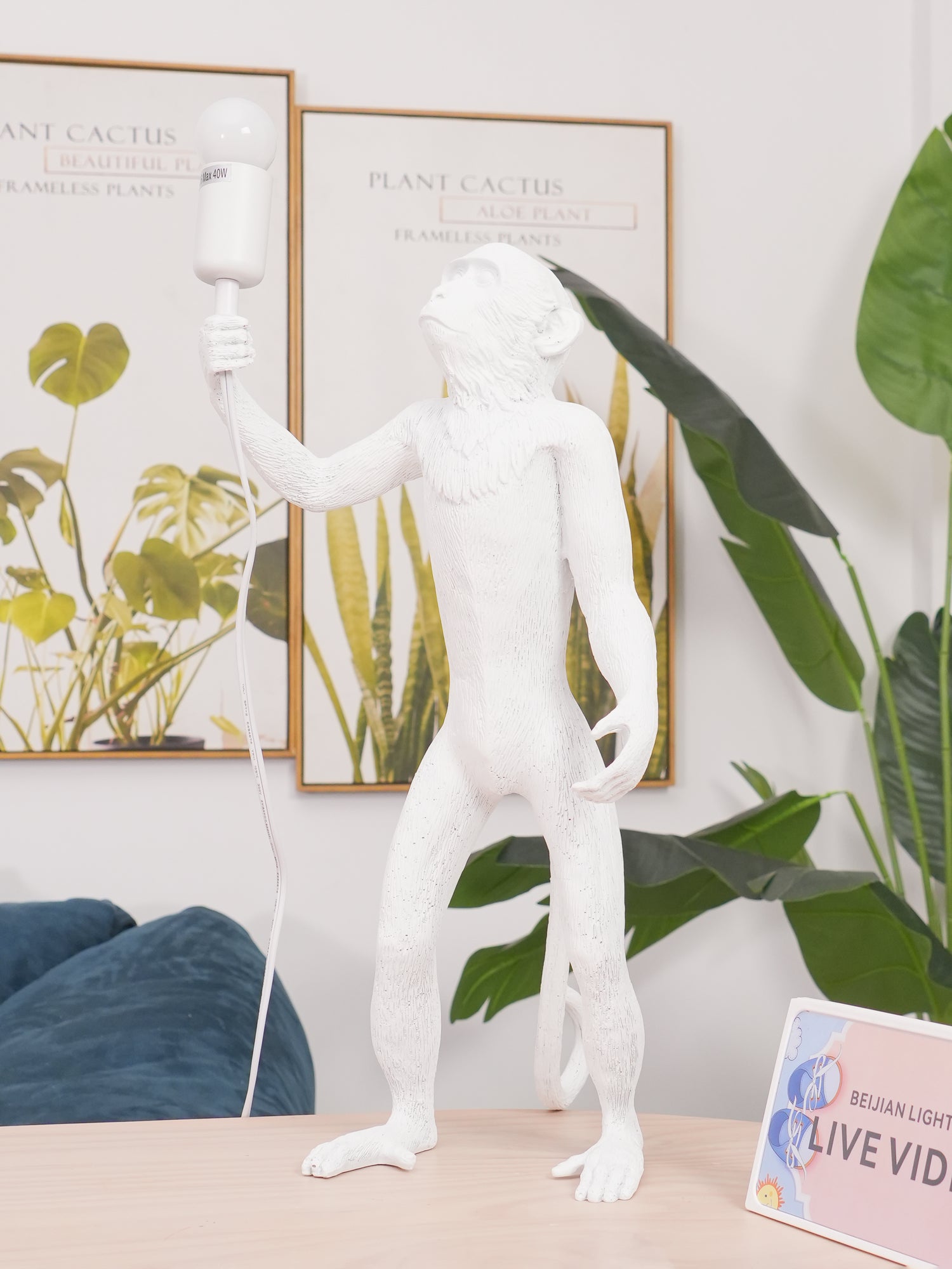 Cute Monkey Table Lamp - LED Night Light for Kids Room, Nursery Decor & Bedside Reading - Perfect for Bedrooms, Playrooms & Gift Ideas