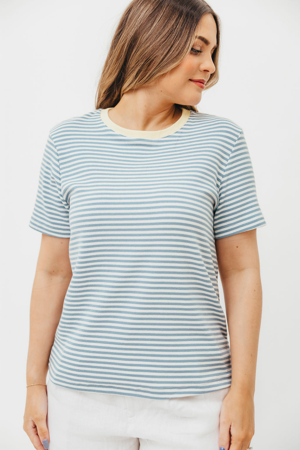 Bernie Light Blue Striped Short Sleeve Shirt for Men - Casual Summer Wear & Outdoor Activities