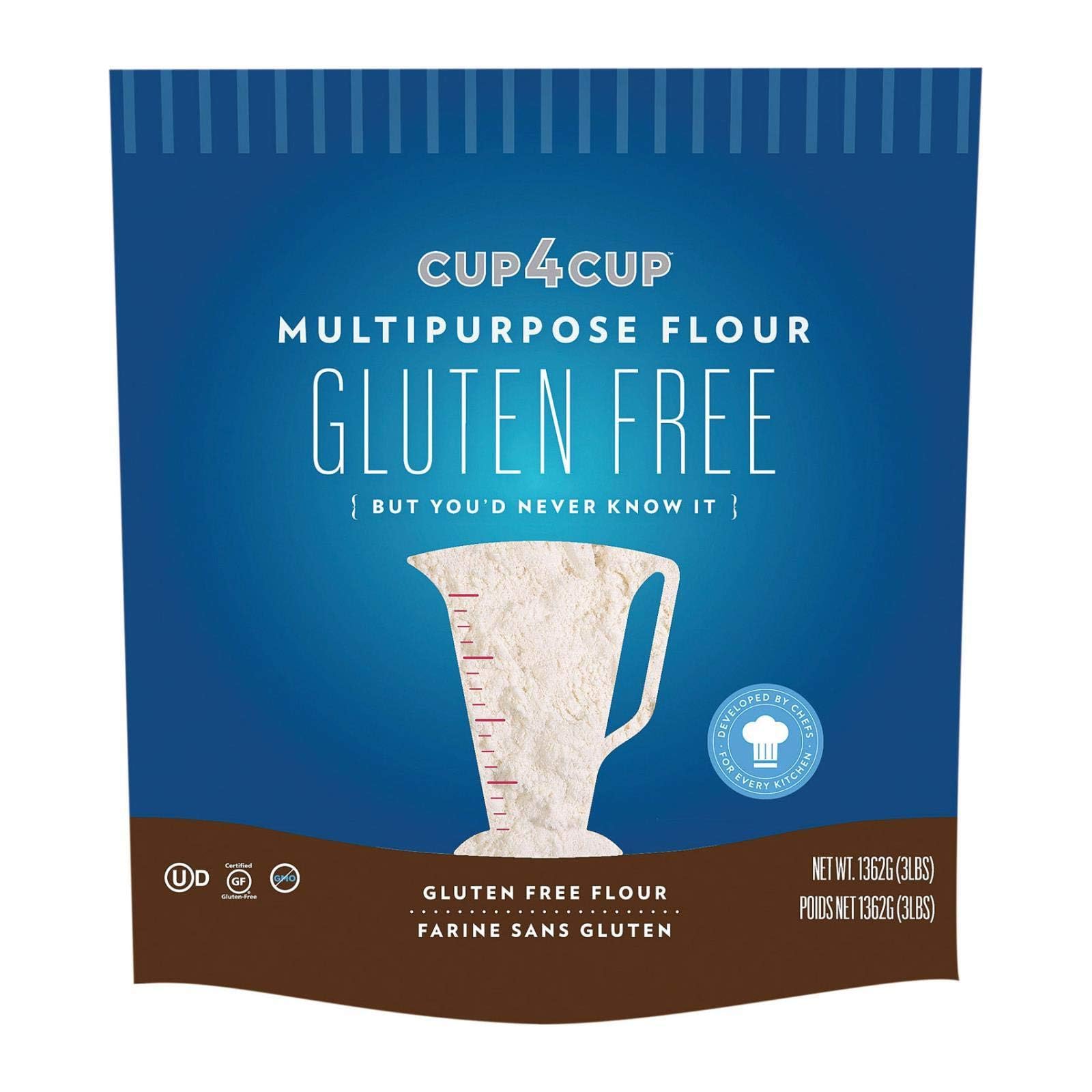 Cup4Cup Gluten Free Flour 3lb (6 Pack) - All-Purpose Baking Flour for Cakes, Cookies & Bread - Perfect for Gluten-Free Diets & Celiac-Friendly Recipes