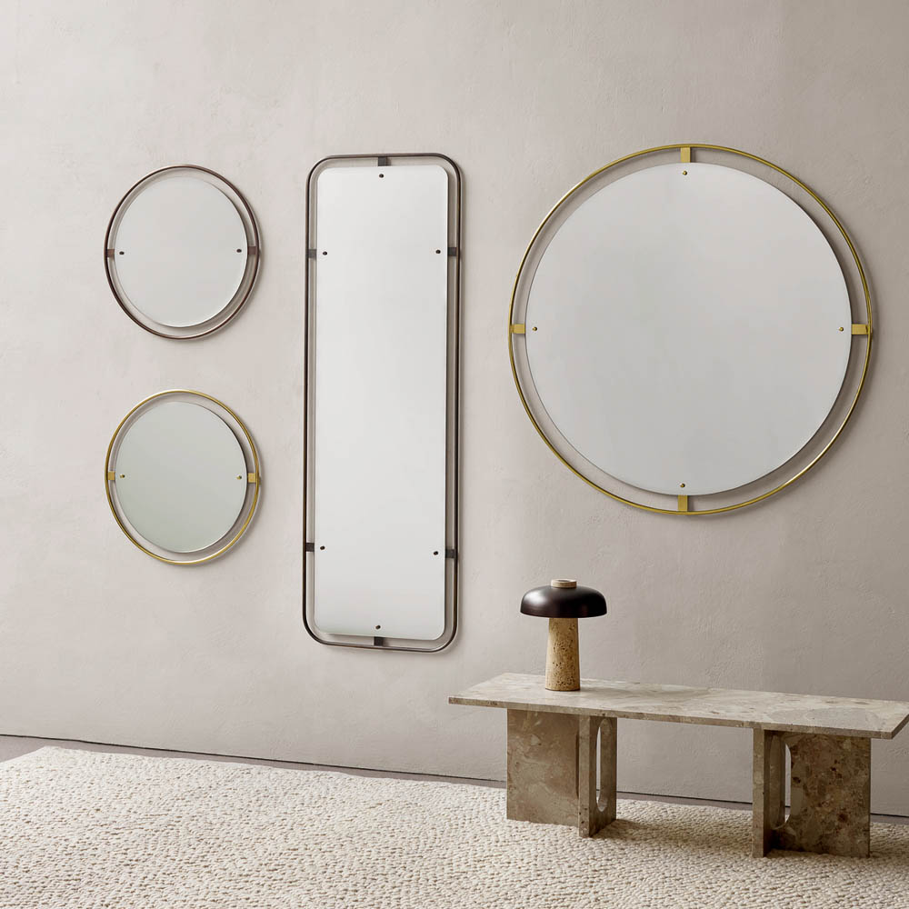 PRE ORDER | AUDO CPH Nimbus Rectangular Mirror in Bronzed Brass - Elegant Wall Decor for Living Room, Bedroom & Entryway