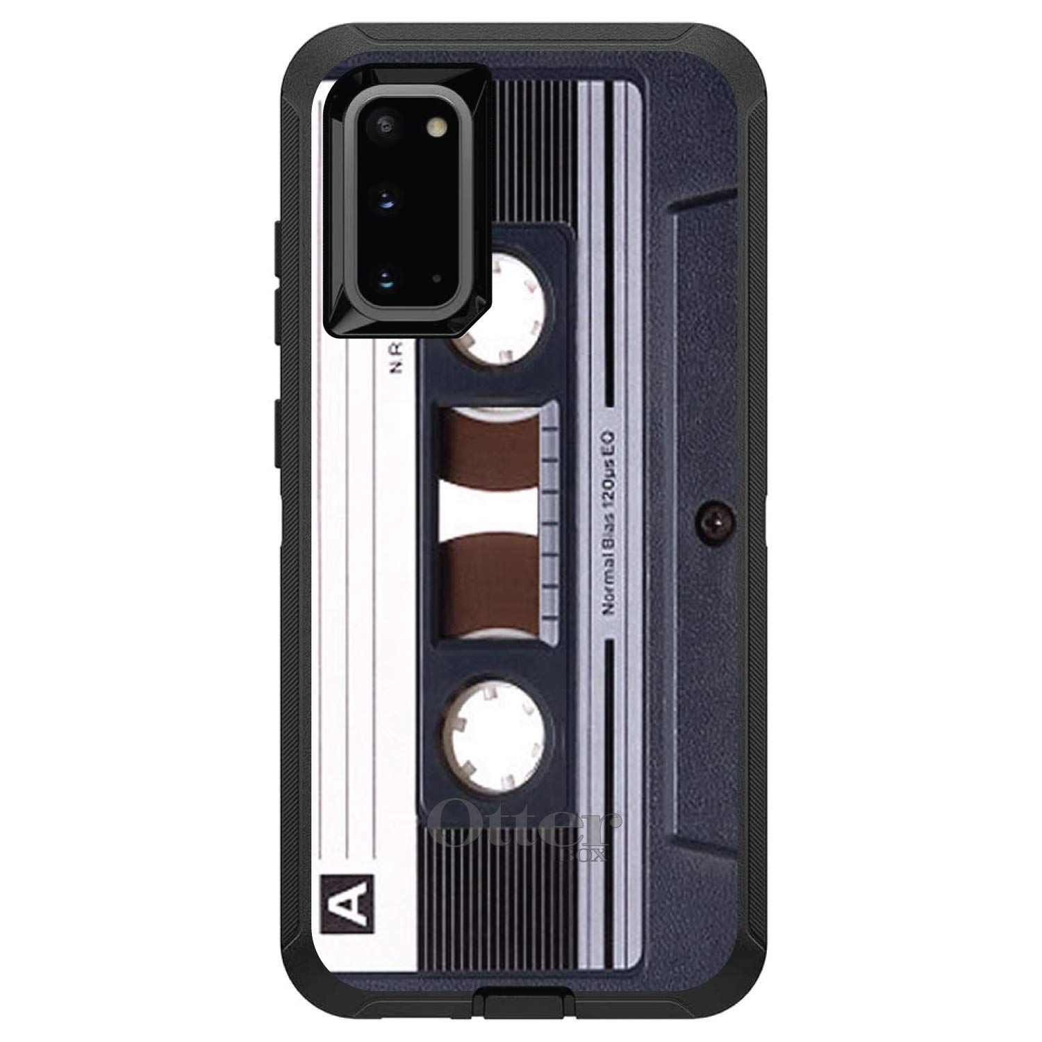 DistinctInk Protective Case for Samsung Galaxy S20 Ultra & S20 Ultra 5G (6.9 Inch Screen) - Durable Replacement for OtterBox Defender - Retro Audio Cassette Tape Design - Perfect for Daily Use, Travel & Outdoor Activities