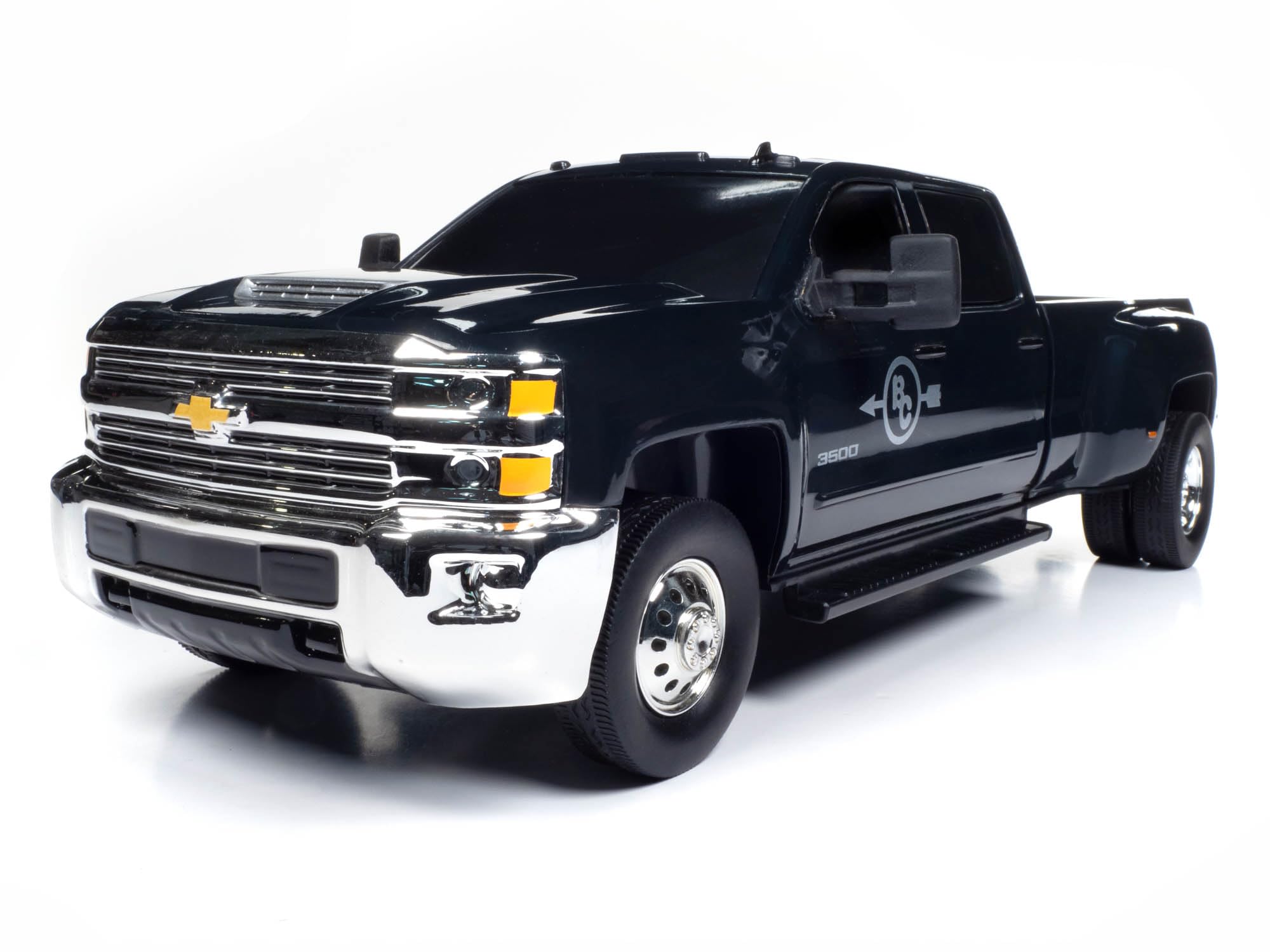 Realistic 1:20 Scale Chevrolet Silverado Dually Truck Toy with Trailer Hitch - Big Country Toys Farm Vehicle for 3+ Year Old Boys | Pretend Play, Gift for Kids, Farm & Construction Role Play Scenes