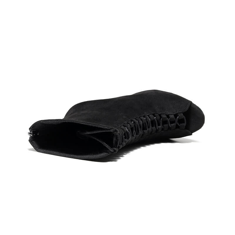 Women's Soft Sole Flannel Ballroom Latin Dance Boots - Comfortable & Stylish for Salsa, Tango & Swing Dancing