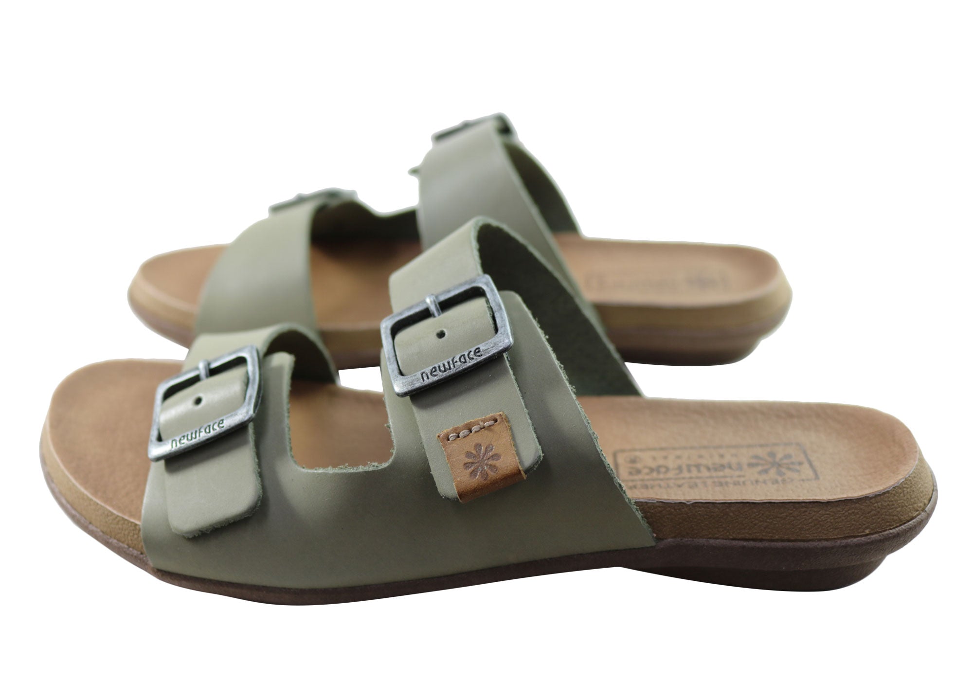 Silvan Women's Comfort Leather Slides Sandals - Soft Brazilian Leather - Perfect for Home, Poolside & Summer Outings