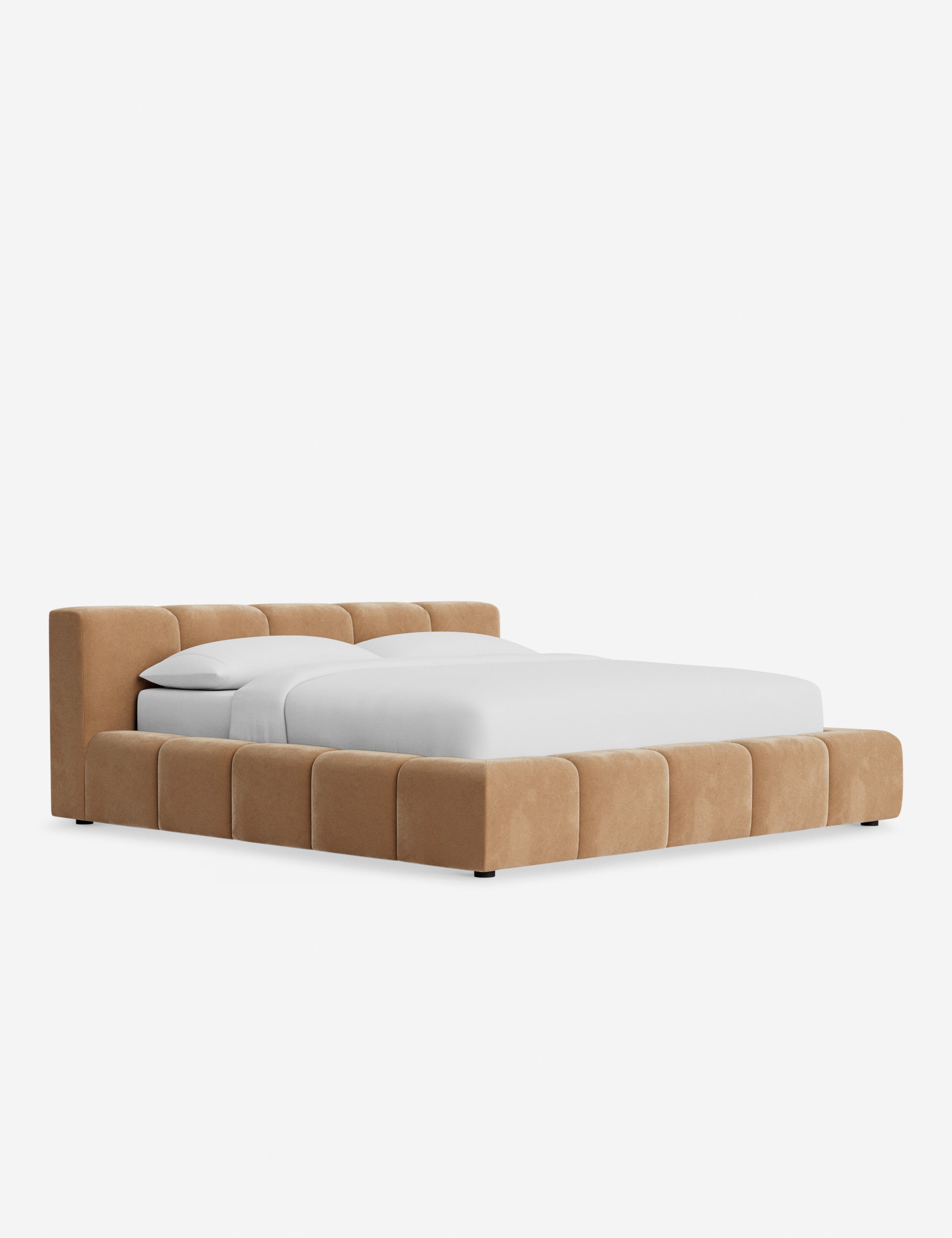 Cambry Platform Bed Frame - Modern Minimalist Wooden Bed with Headboard - Perfect for Bedroom, Guest Room & Small Spaces