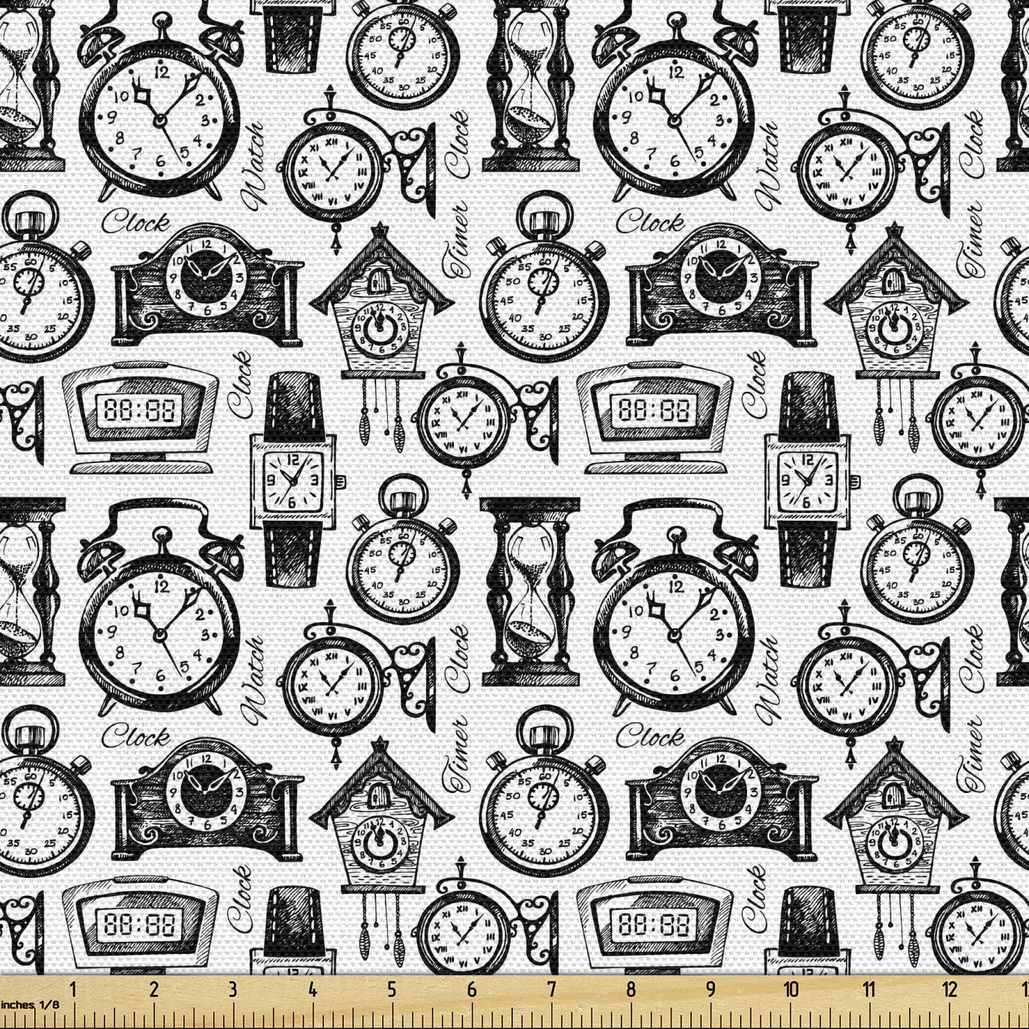 Ambesonne Vintage Fabric by The Yard - Hand Drawn Sketch Style Monochrome Bird Pattern - 10 Yards Black & White Upholstery Fabric for Home Decor, DIY Crafts, Curtains, Pillows, Tablecloths & Wall Art - Perfect for Bohemian, Farmhouse & Modern Interior Design - Ideal for Living Room, Bedroom, and Craft Projects