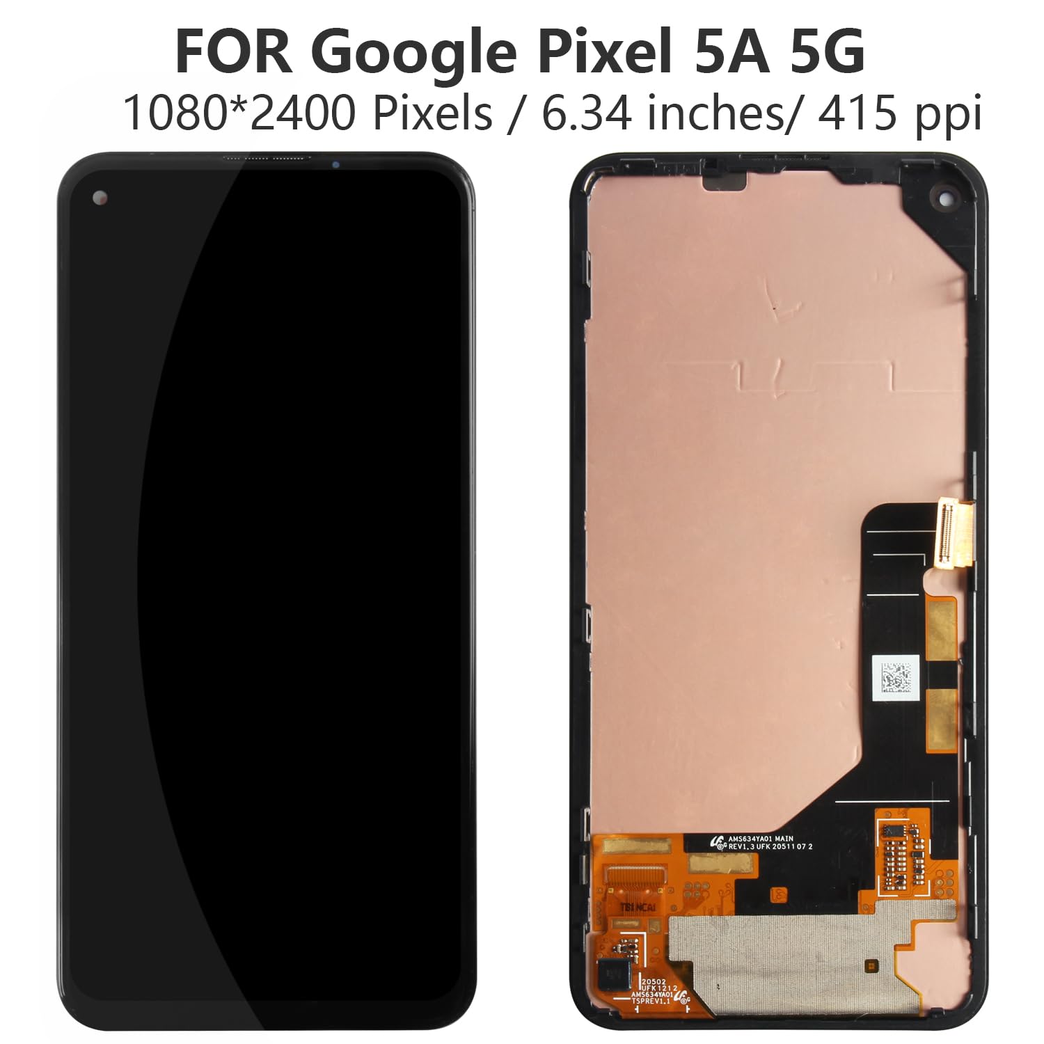 Google Pixel 5A 5G LCD Screen Replacement Kit - 6.34