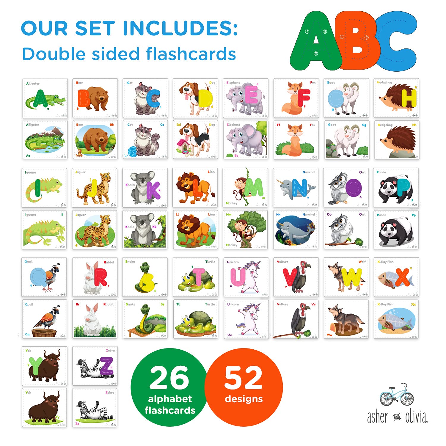 Alphabet Puzzle & ABC Wooden Puzzle Set with Number Game, Flash Cards & Storage Bag - Educational Learning Toys for Toddlers & Preschoolers - Perfect for Homeschooling, Classroom & Early Childhood Development
