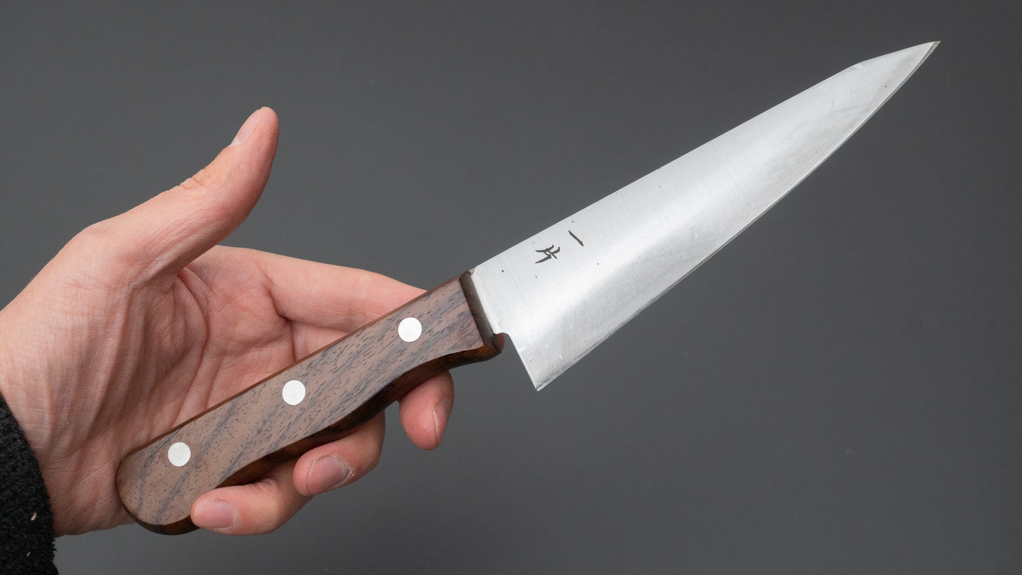 Hitohira Vintage SK Honesuki Japanese Boning Knife - Rosewood Handle, No Bolster, Larger Grip - Perfect for Poultry Butchery, Meat Processing & Professional Kitchen Use