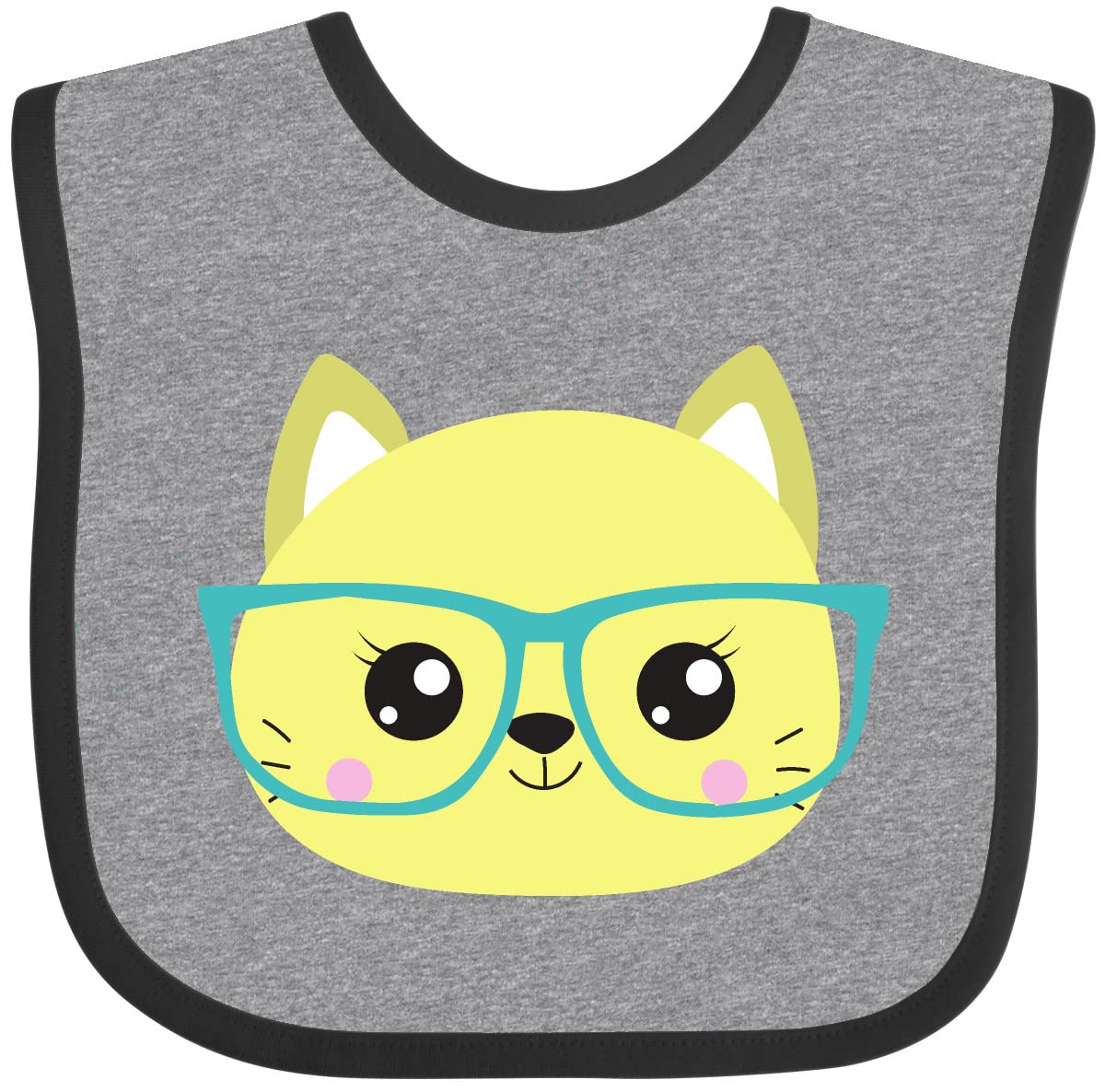 Hipster Cat Bib - Cute Kitten with Glasses for Baby Feeding
