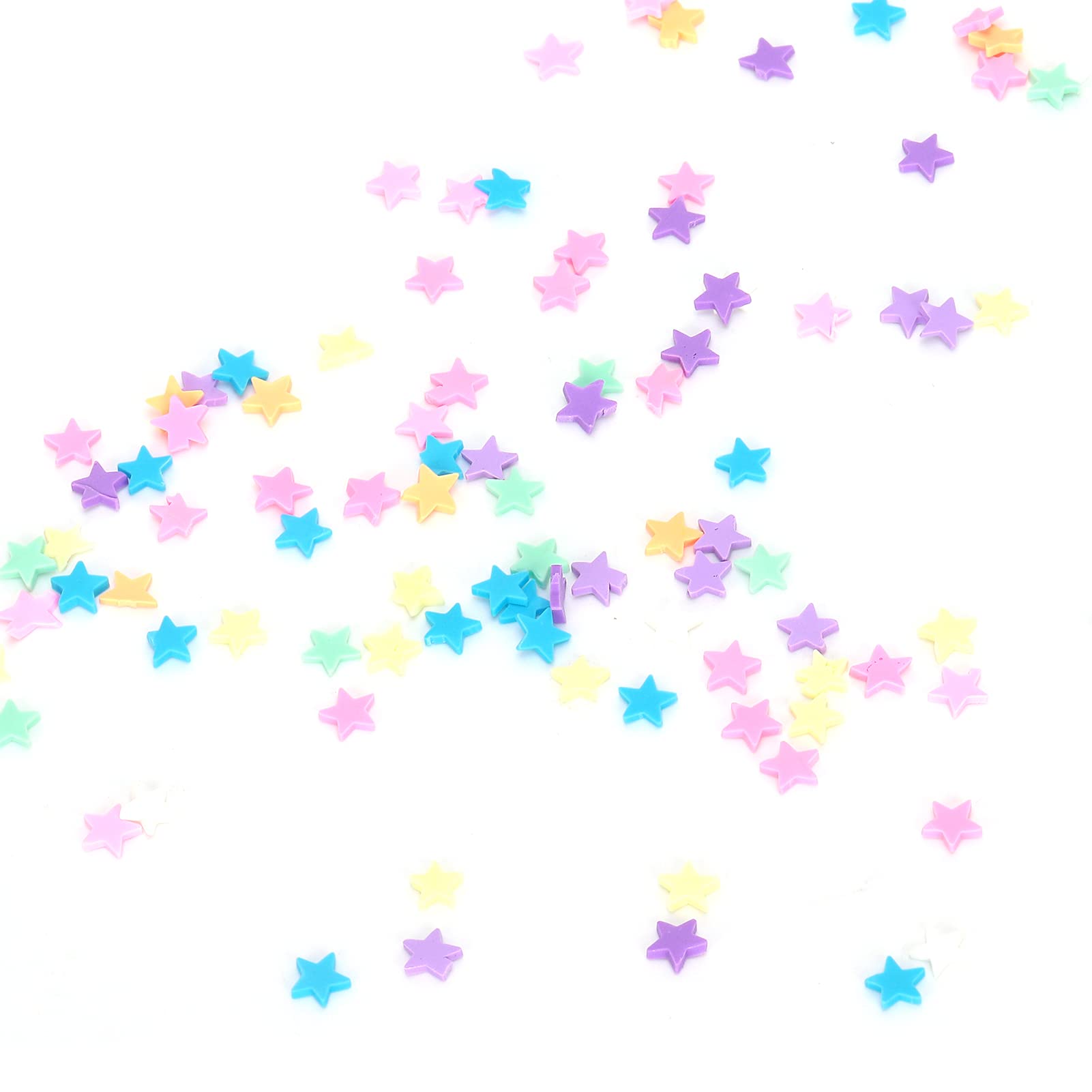 Colorful Star Clay Slices for Nail Art - Lightweight Waterproof Bulk Decorative Stars for DIY Crafts, Scrapbooking, Cup Decoration, Clothing Embellishment & Phone Case Design | Perfect for Nail Salons, Gift Wrapping & Creative Projects