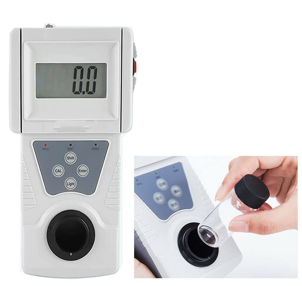 Professional Turbidity Meter Tester Analyzer 0-200 NTU Range, 0.1 NTU Resolution - Portable Water Quality Testing Equipment for Lab & Field Use | Measures Liquid Clarity in Pools, Aquariums, Drinking Water & Industrial Applications