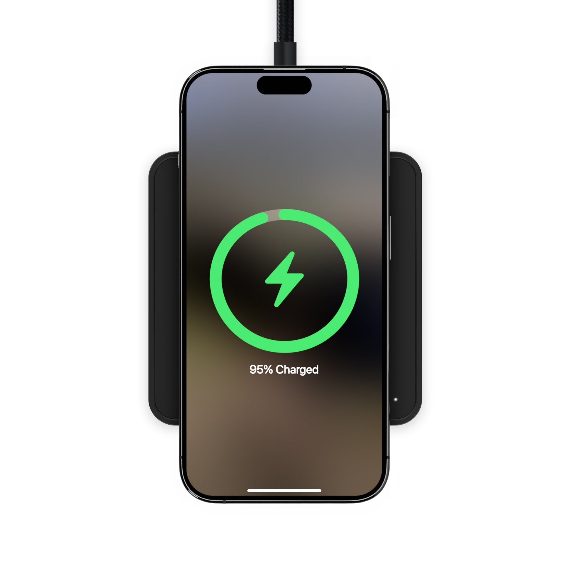 Fast Wireless Charging Pad with MagSafe® - Matte Black Qi-Certified Charger for iPhone 14/13/12 Series | Perfect for Home, Office & Nightstand Charging