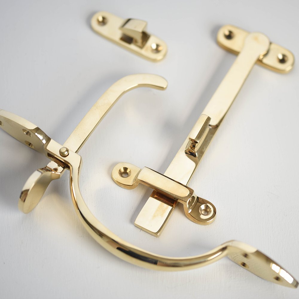 Polished Brass Suffolk Latch - Vintage Style Door Hardware for Cabinets & Furniture - Perfect for Farmhouse, Cottage & Traditional Home Decor