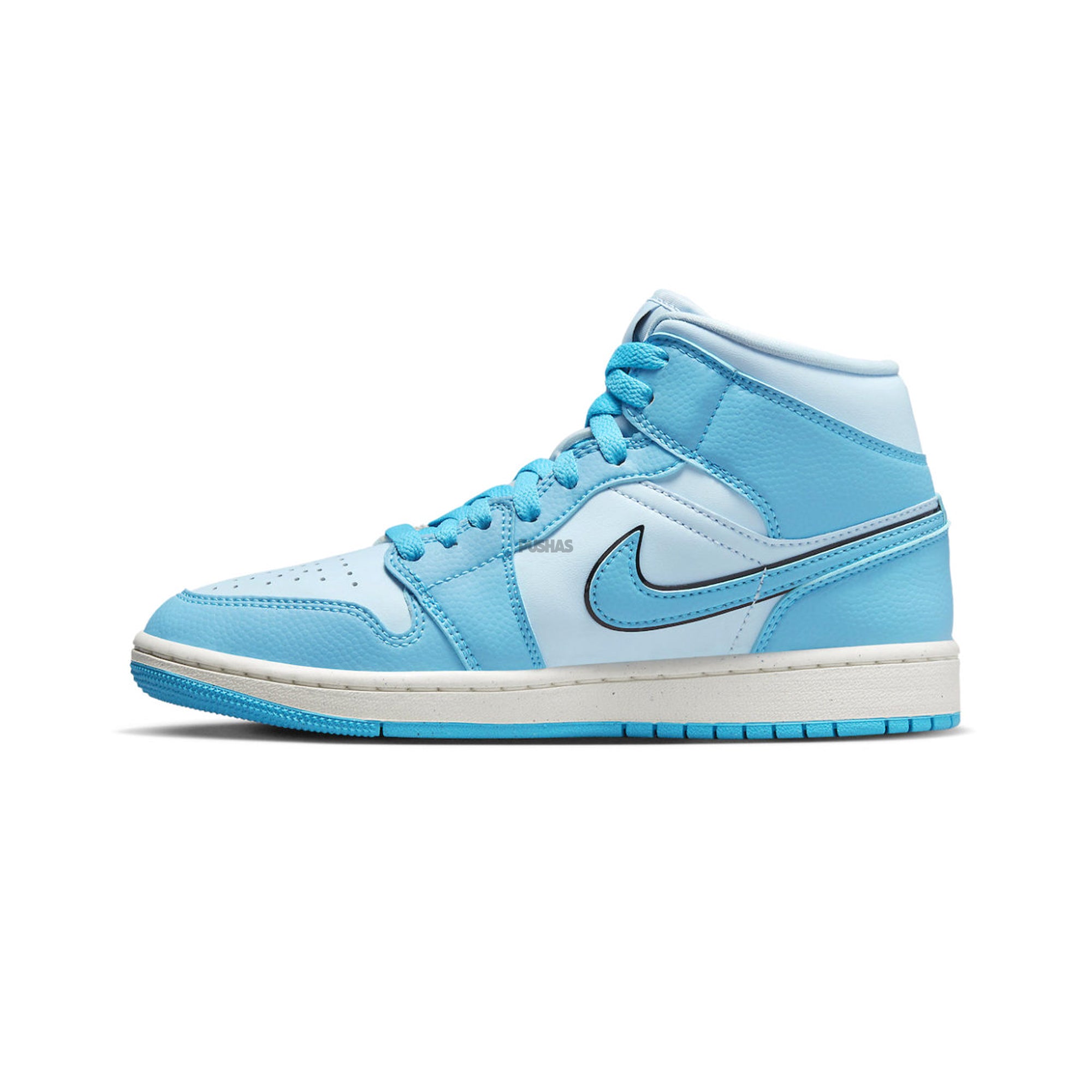 Air Jordan 1 Mid 'University Ice Blue' Women's Basketball Shoes (2022) - Comfortable Sneakers for Running, Gym Workouts & Casual Streetwear Fashion