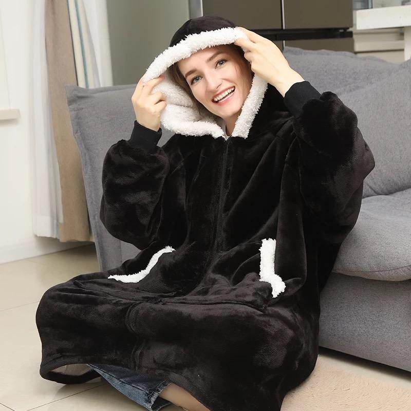 Oversized Blanket Hoodie - Cozy Fleece Wearable Blanket for Women & Men | Perfect for Lounging, Netflix, Camping & Cold Weather