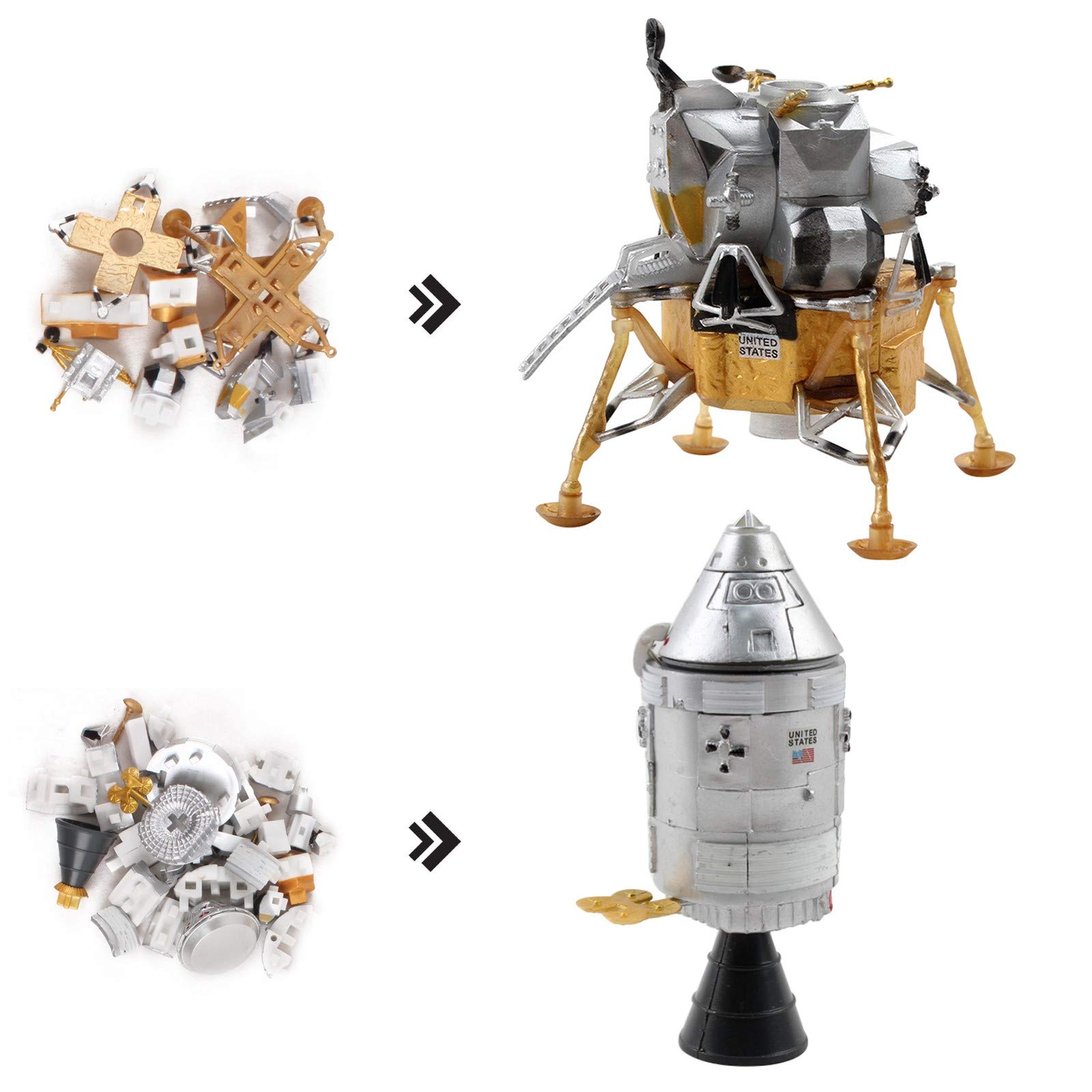 Vokodo Space Toys Station Building Kit - 4 Moon Capsules, Astronaut Rocket & Lunar Lander - STEM Educational 3D Puzzle for Kids - NASA Inspired Science Exploration Toy - Perfect Gift for Boys & Girls - Birthday, Christmas, Easter & STEM Learning Activities