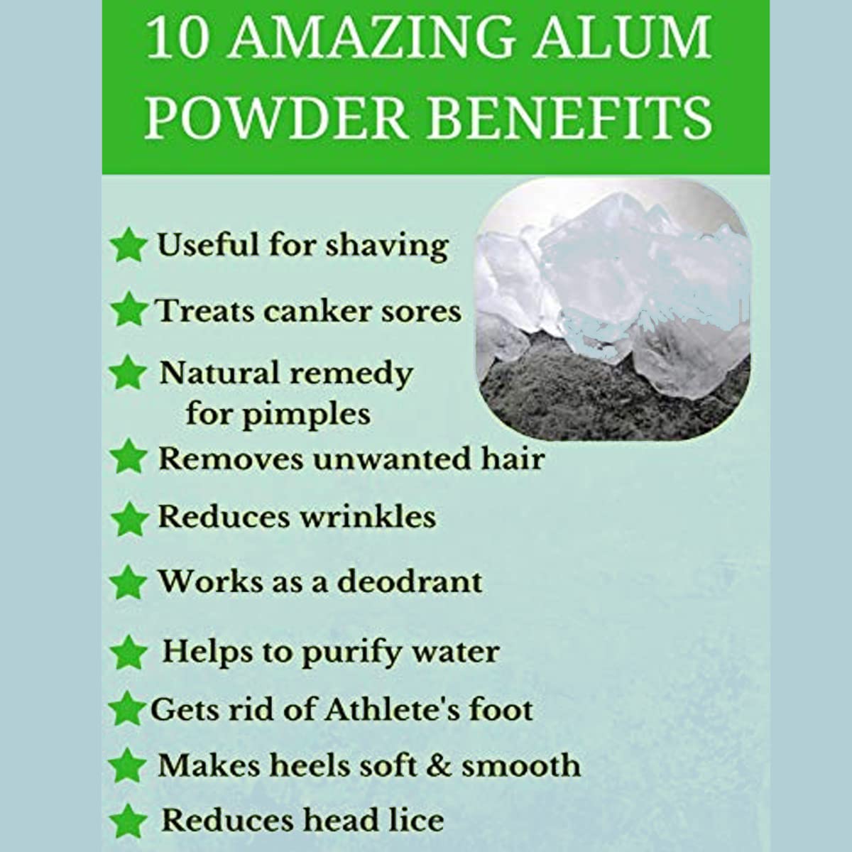 Pure Alum Powder (Fitkari) 900g - Natural Water Purifier, Skin Tightening & Underarm Deodorant | Chemical-Free After Shave Alternative | Travel-Friendly Pack for Camping, Hiking & Home Use