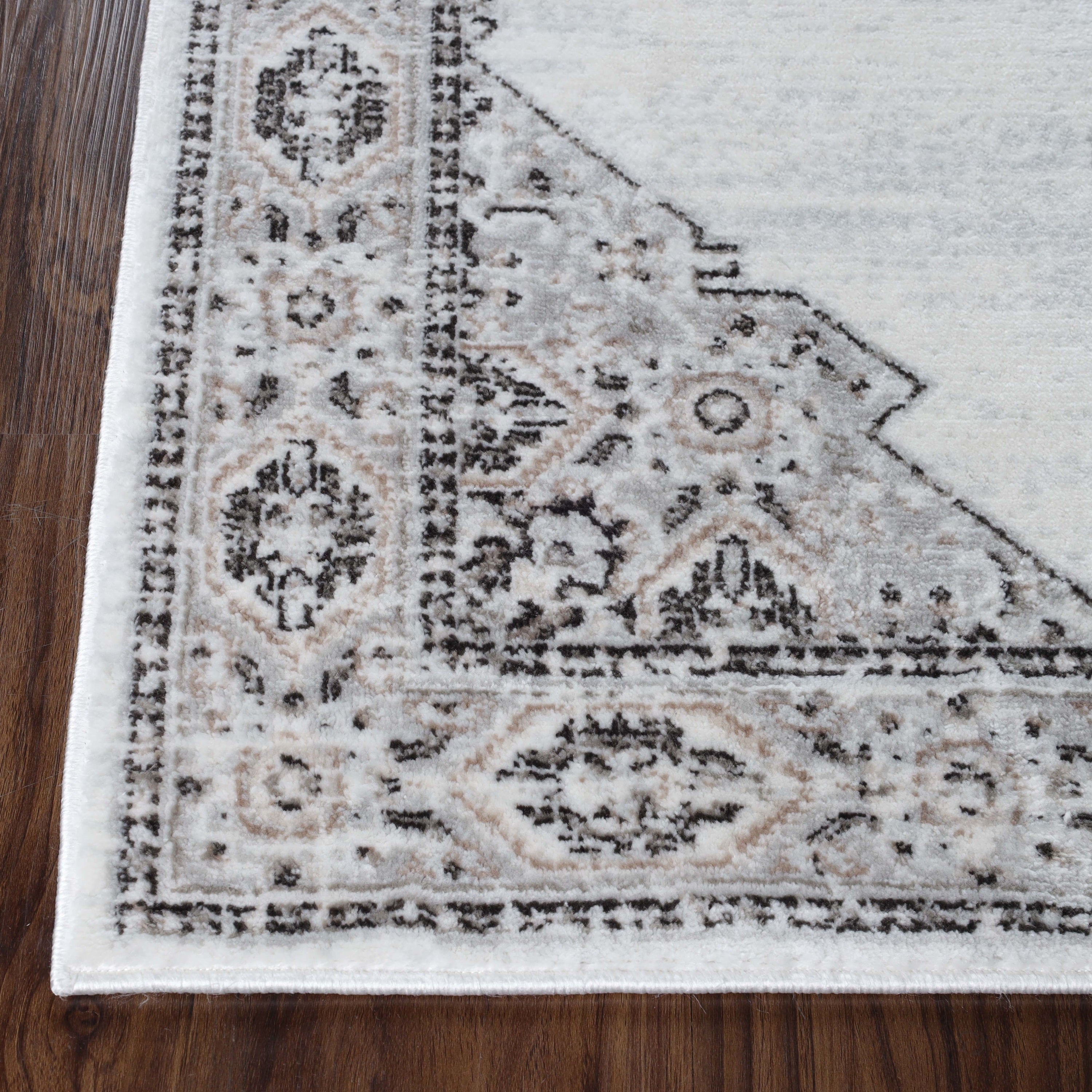 Kailani Modern Farmhouse Geometric Medallion Indoor Area Rug - Non-Slip Living Room Carpet, Bedroom Runner, Entryway Decor for Home & Office