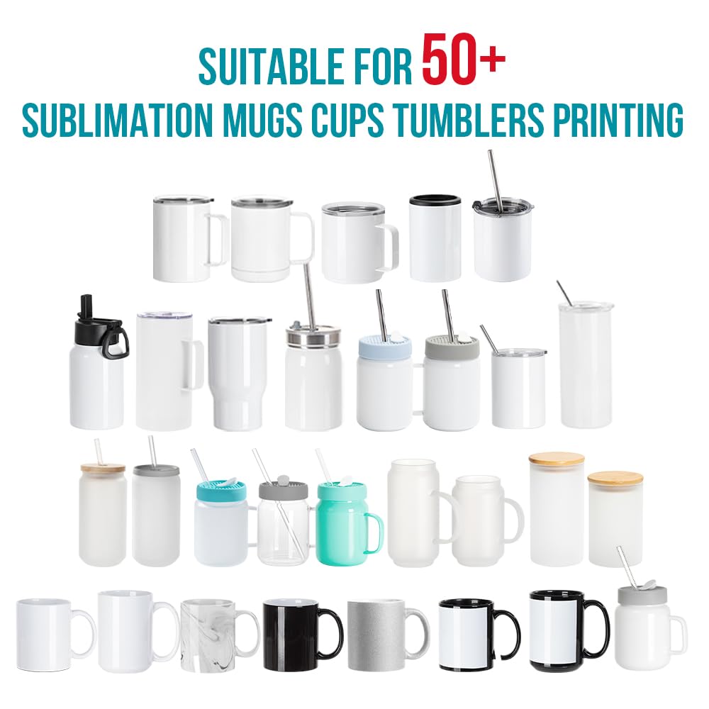 PYD Life 110V Mini Mug Heat Press Machine - Mint Green Tumbler Heat Press with Touch Screen for 11-15oz Sublimation Mugs & 18oz Sublimation Glass - Perfect for DIY Custom Drinkware, Home Business & Personalized Gifts