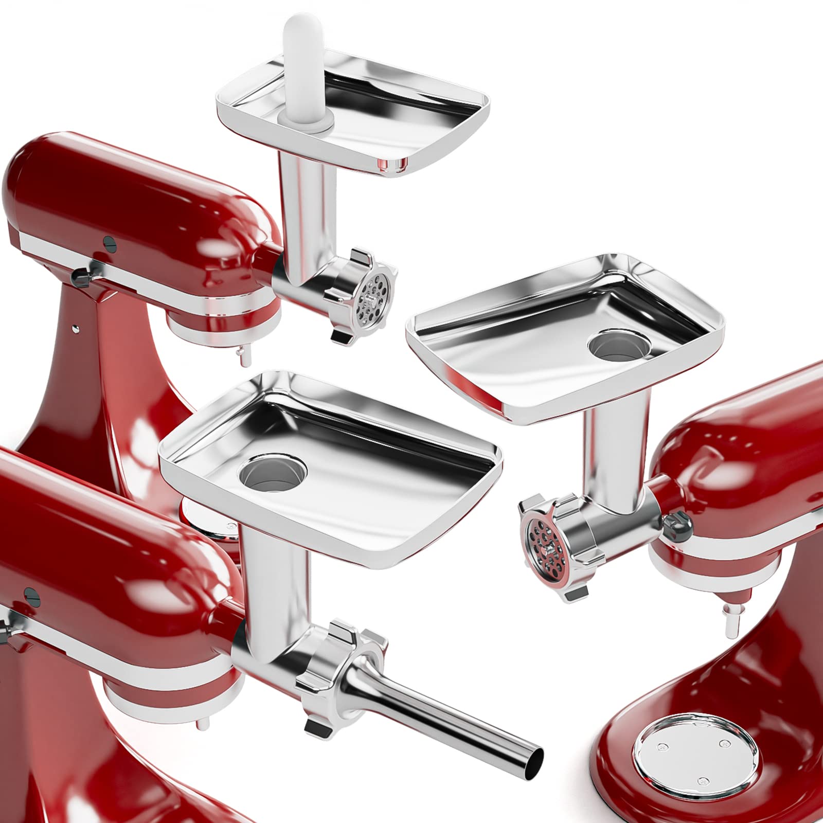 KitchenAid Stand Mixer Metal Food Grinder Attachment - Heavy Duty Meat Grinder & Sausage Stuffer Kit with 3 Accessories for Fresh Ground Beef, Sausage Making & Home Kitchen Use