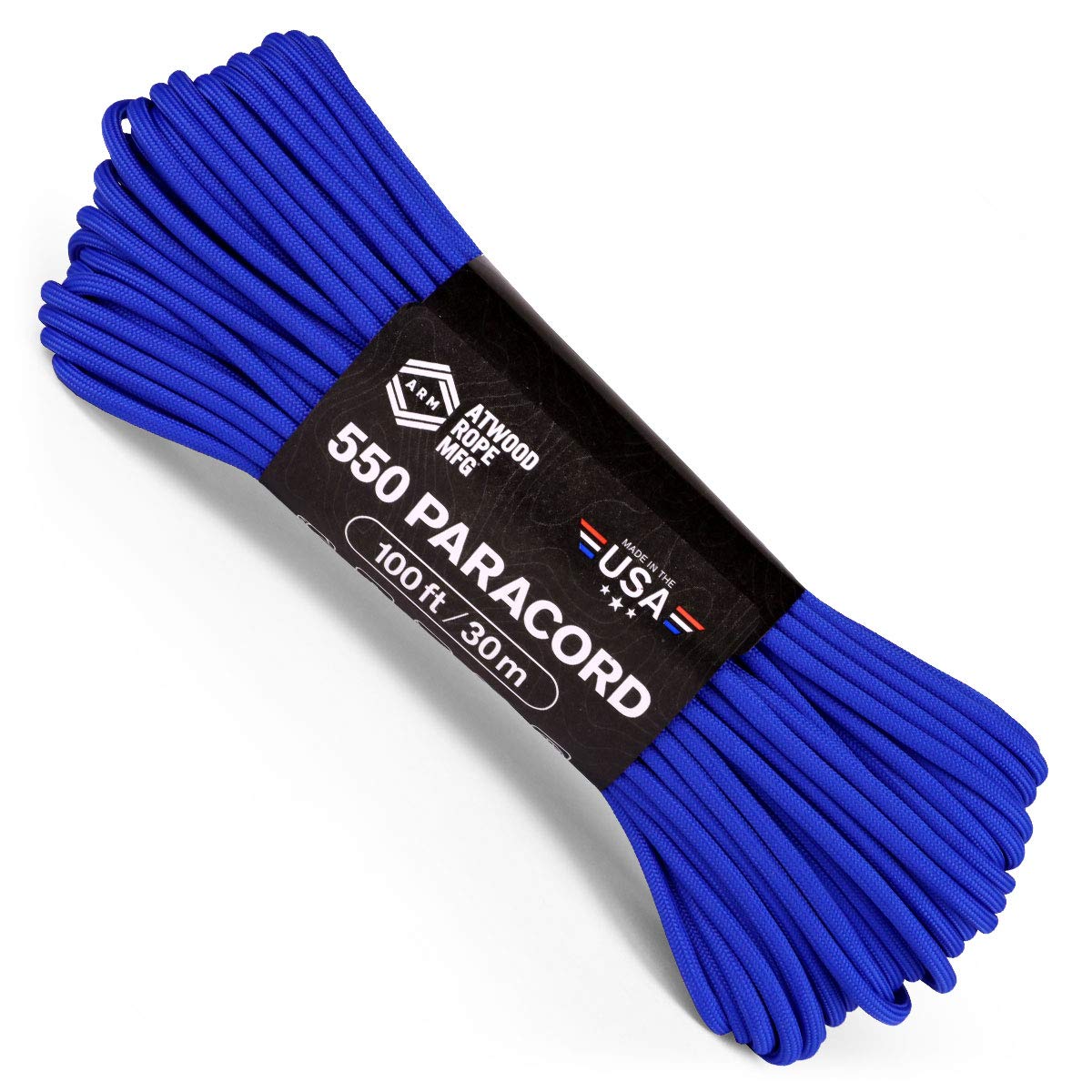 Atwood 550 Paracord 100ft - 7-Strand Nylon Survival Rope for Camping & Crafts (Royal Blue)