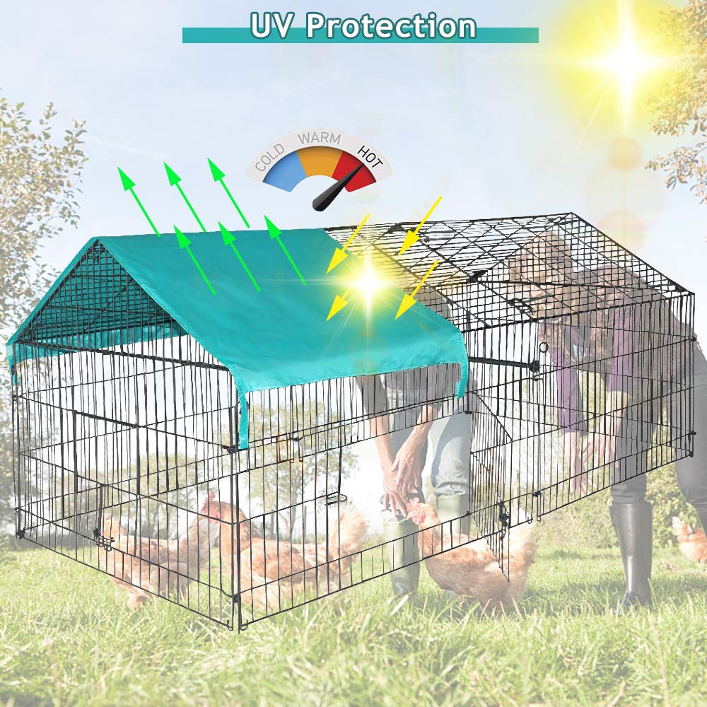 Premium Chicken Coop & Rabbit Cage - Outdoor Pet Playpen for Chickens, Rabbits & Small Animals | Durable Enclosure with Weatherproof Design | Perfect for Backyard, Farm & Garden Use