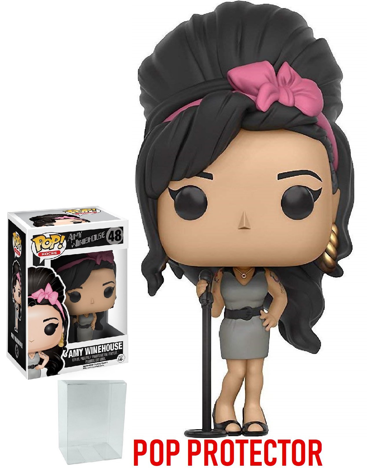Funko Pop! Rocks: Amy Winehouse #48 Vinyl Collectible Figure with Protective Case - Music Icon Collectible for Display & Gift Giving