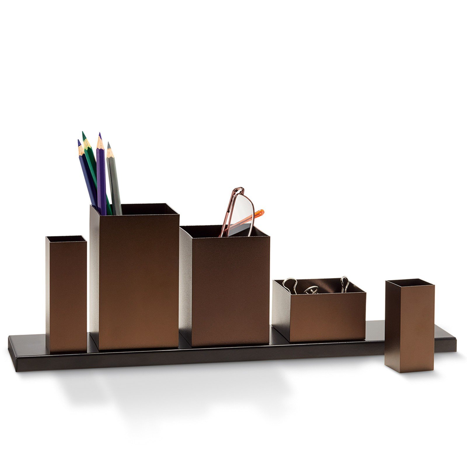 Theo Office Butler 6-Piece Set - Premium Desk Organizer with Pen Holder, File Tray & More - Perfect for Home Office, Workspace & School Organization