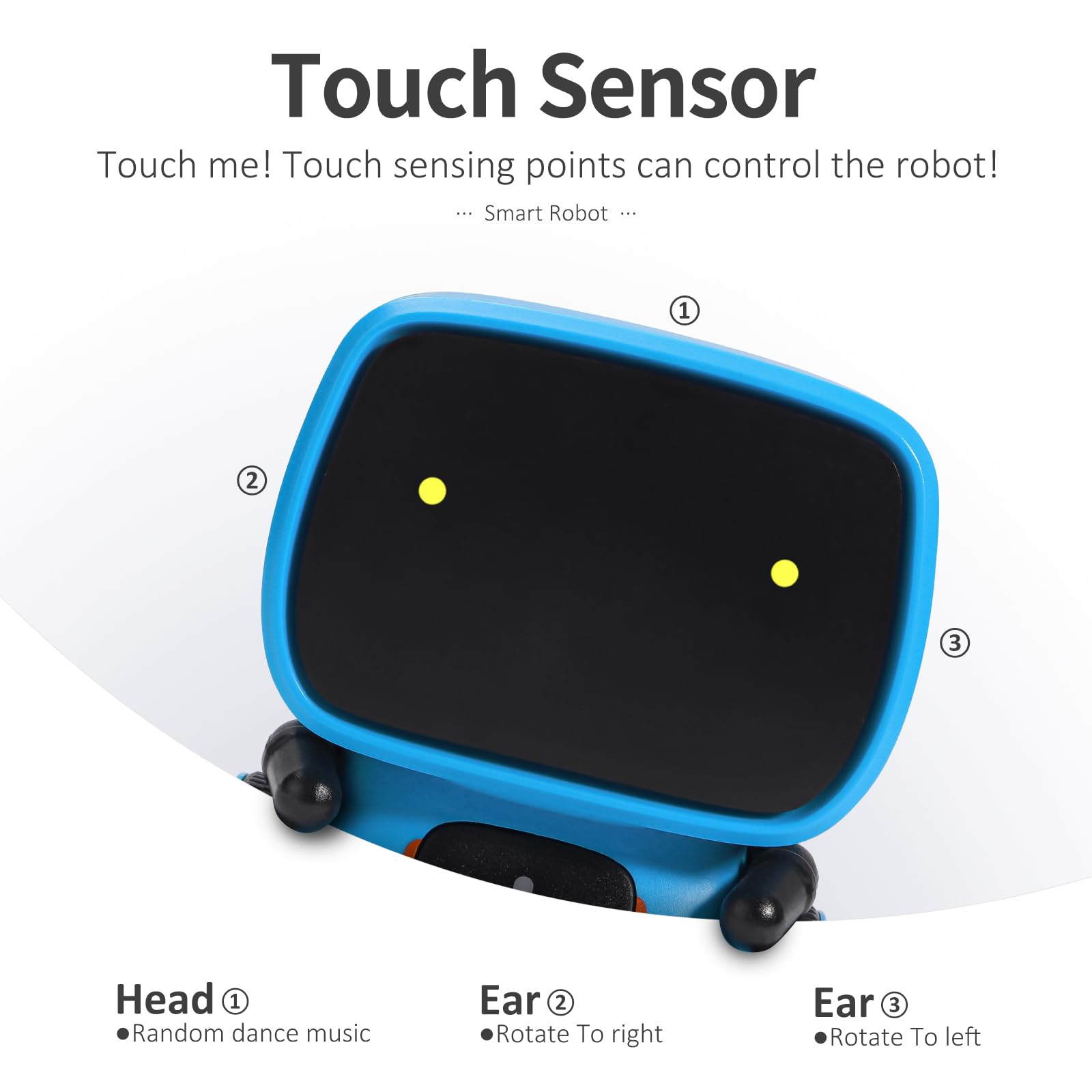 GILOBABY Interactive Smart Robot Toy for Kids - Voice Control, Touch Sensor, Dancing & Singing, Recording Function | Best Educational STEM Gift for Boys & Girls Ages 3+ (Blue) | Perfect for Birthday Parties, Early Learning & Family Playtime