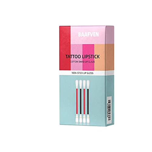 20pcs Waterproof Non-Stick Lipstick Set - Long Lasting 0.5ml Lipstick with Cotton Swabs for Women | Perfect for Makeup Gifts, Daily Use & Special Occasions