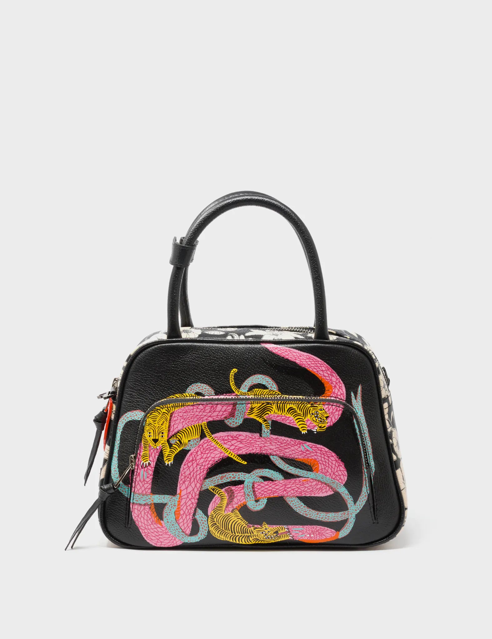 Marino Medium Crossbody Bag - Genuine Black Leather Handbag for Women with Tangle Tales Black Design | Perfect for Work, Travel & Everyday Use