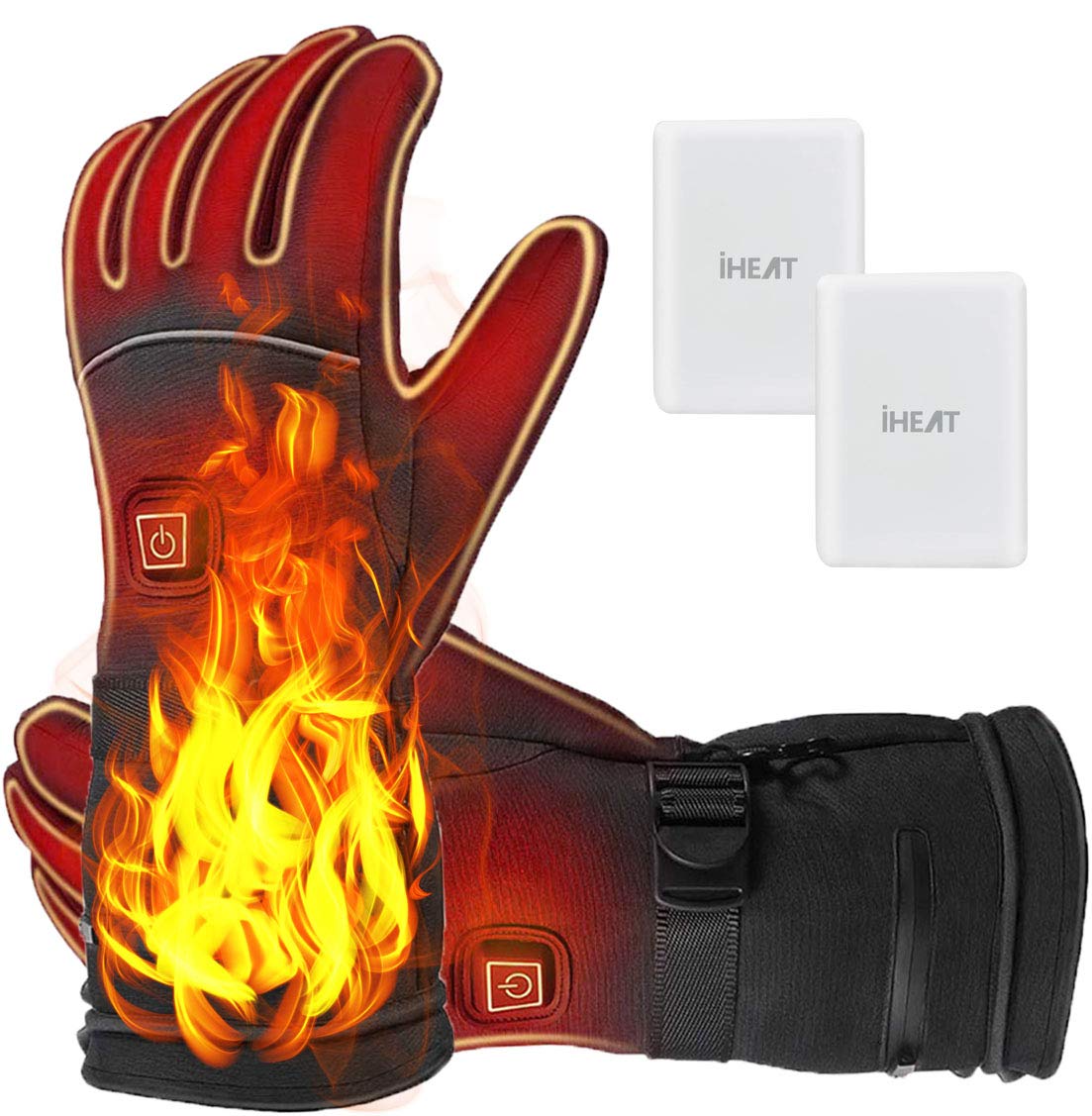 Rechargeable Electric Heated Gloves for Men & Women - Winter Battery Powered Warm Gloves for Skiing, Hiking, Motorcycle Riding & Outdoor Activities