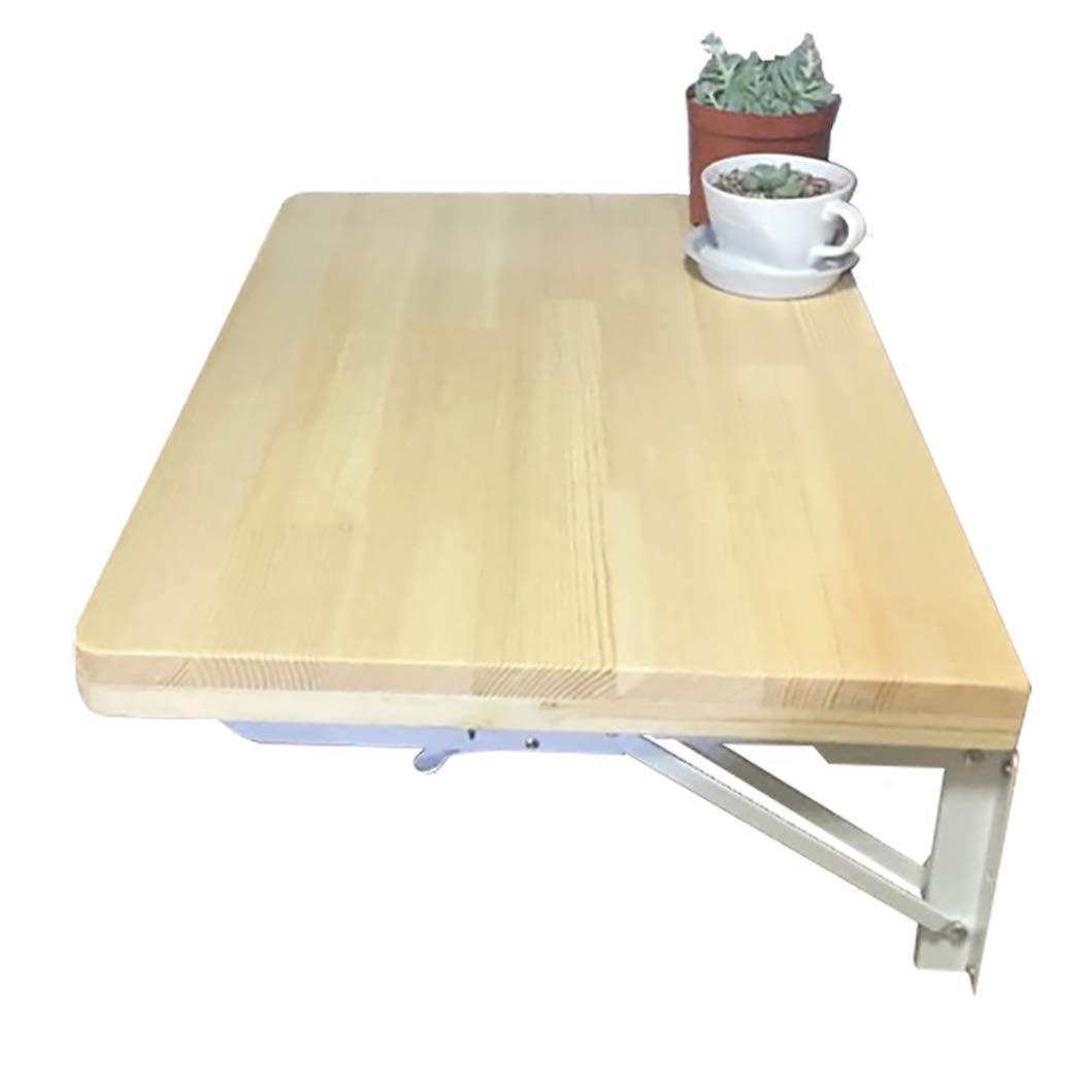 ZYFA Wall Mounted Foldable Table - Convertible Floating Desk for Computer, Writing & Office Work - Space Saving Wooden Wall Hanging Workbench - Perfect for Small Spaces, Home Office & Dorm Rooms