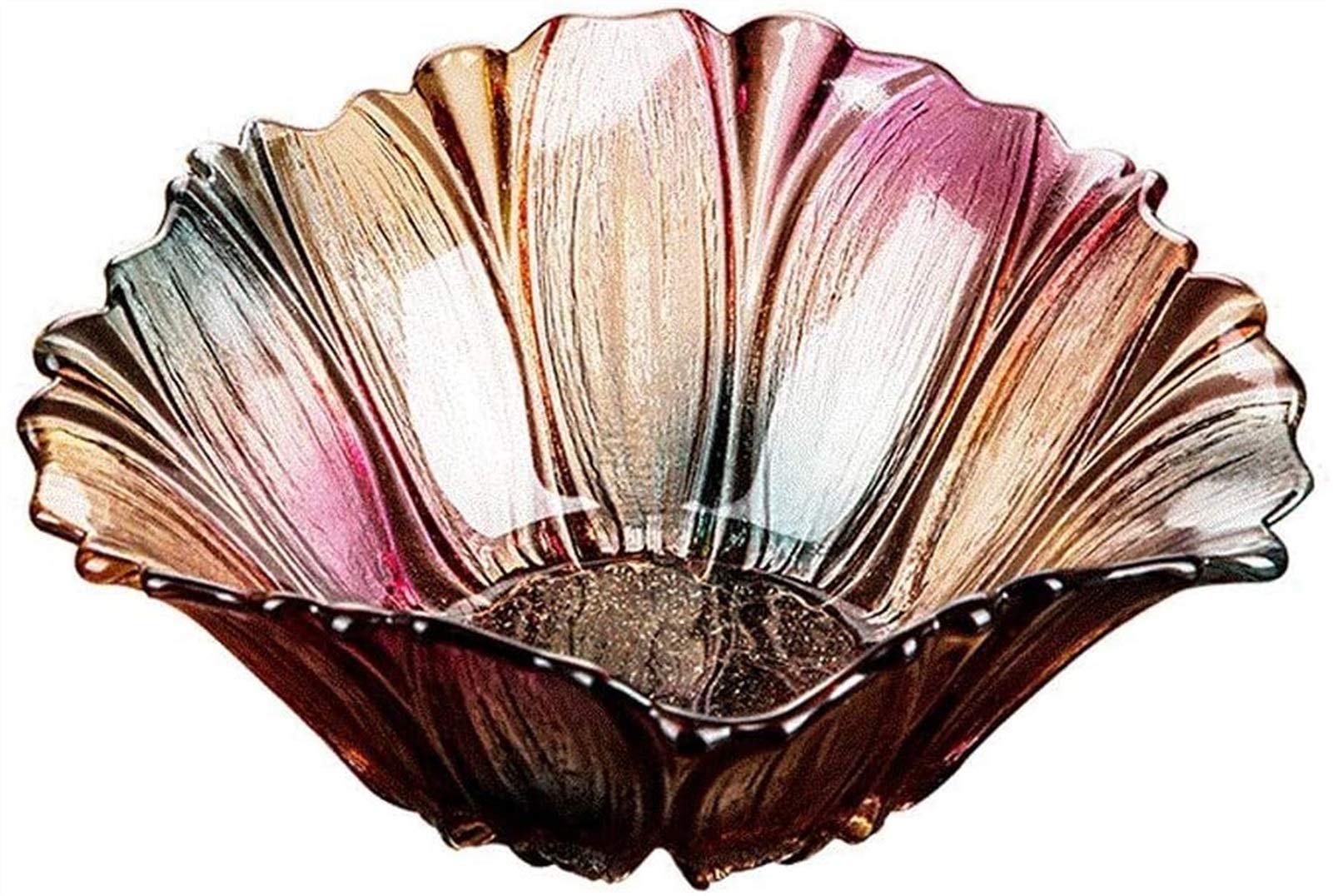 MIAOMSI Glass Fruit Bowl Set - Elegant Serving Tray for Fruits, Snacks & Desserts | Perfect for Home Kitchen, Dining Table Decor & Restaurant Tableware | Dishwasher Safe Decorative Bowl for Parties & Daily Use