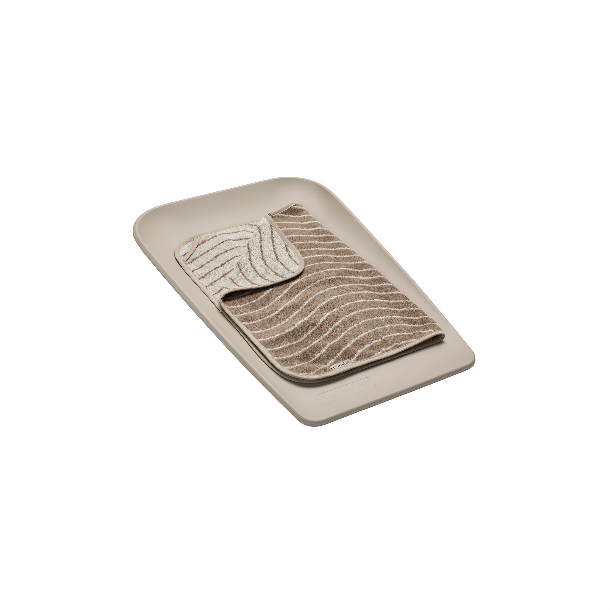 LEANDER Matty Mini Changing Pad - Portable Baby Changing Mat for Diaper Bags, Soft & Waterproof (Cappuccino) | Perfect for Travel, Nursery & On-the-Go Parents